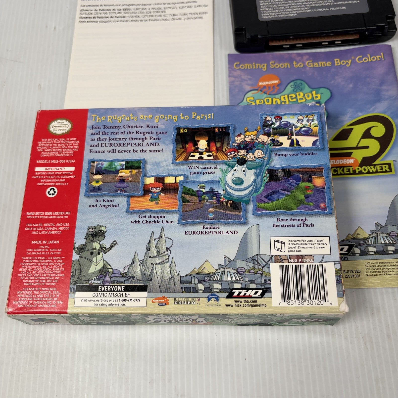 Rugrats in Paris The Movie Nintendo 64 N64 Complete in Box CIB Authentic