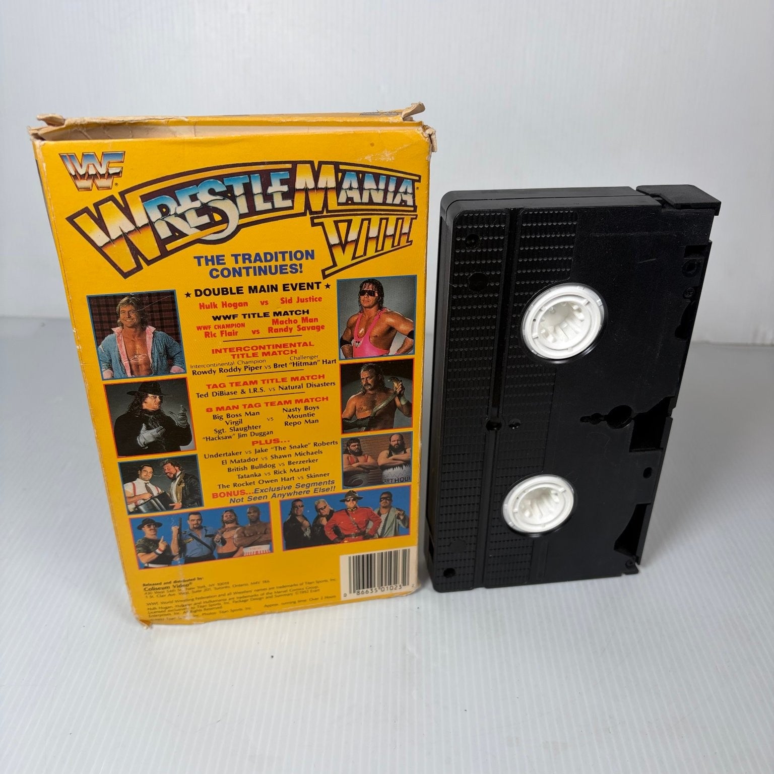 WWF WrestleMania VIII VHS 1992 Wrestling Coliseum Big Box Hulk Hogan Macho Man