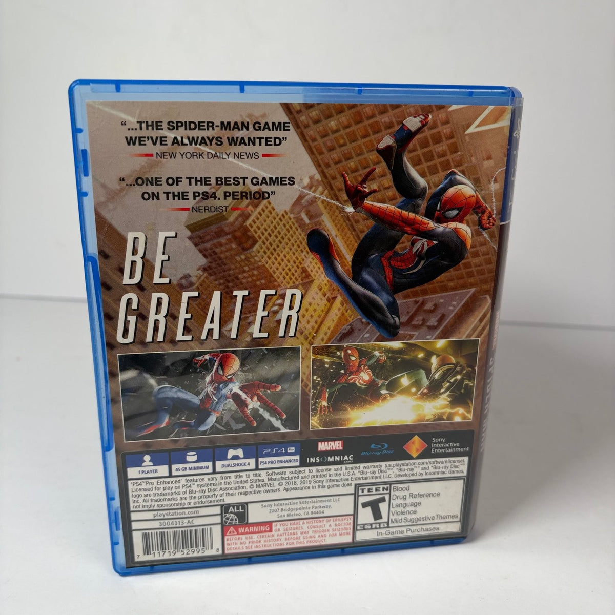 Marvel's Spider-Man Game of the Year Edition PS4 PlayStation 4 GOTY Complete