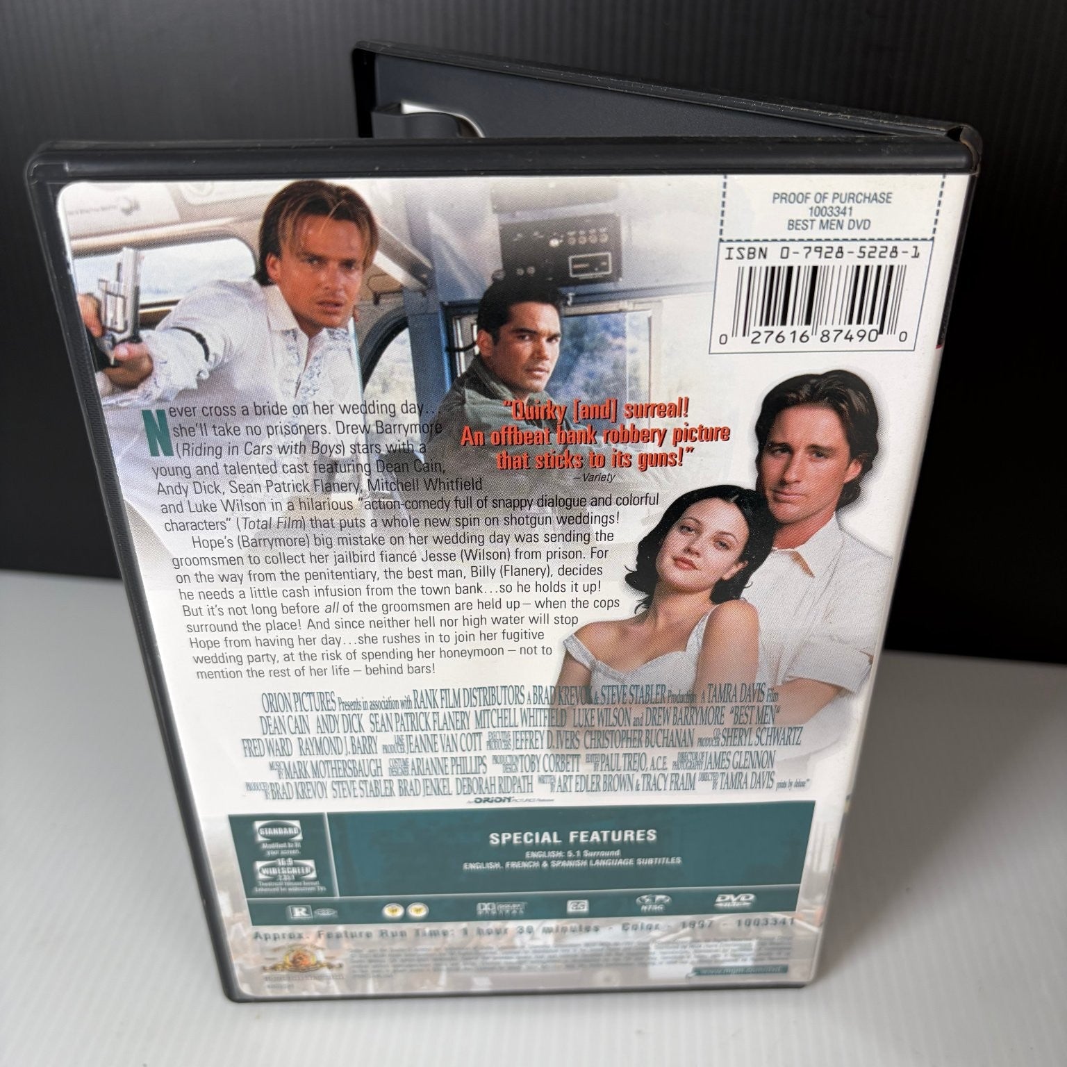 Best Men DVD 1997 Drew Barrymore Luke Wilson Action Comedy