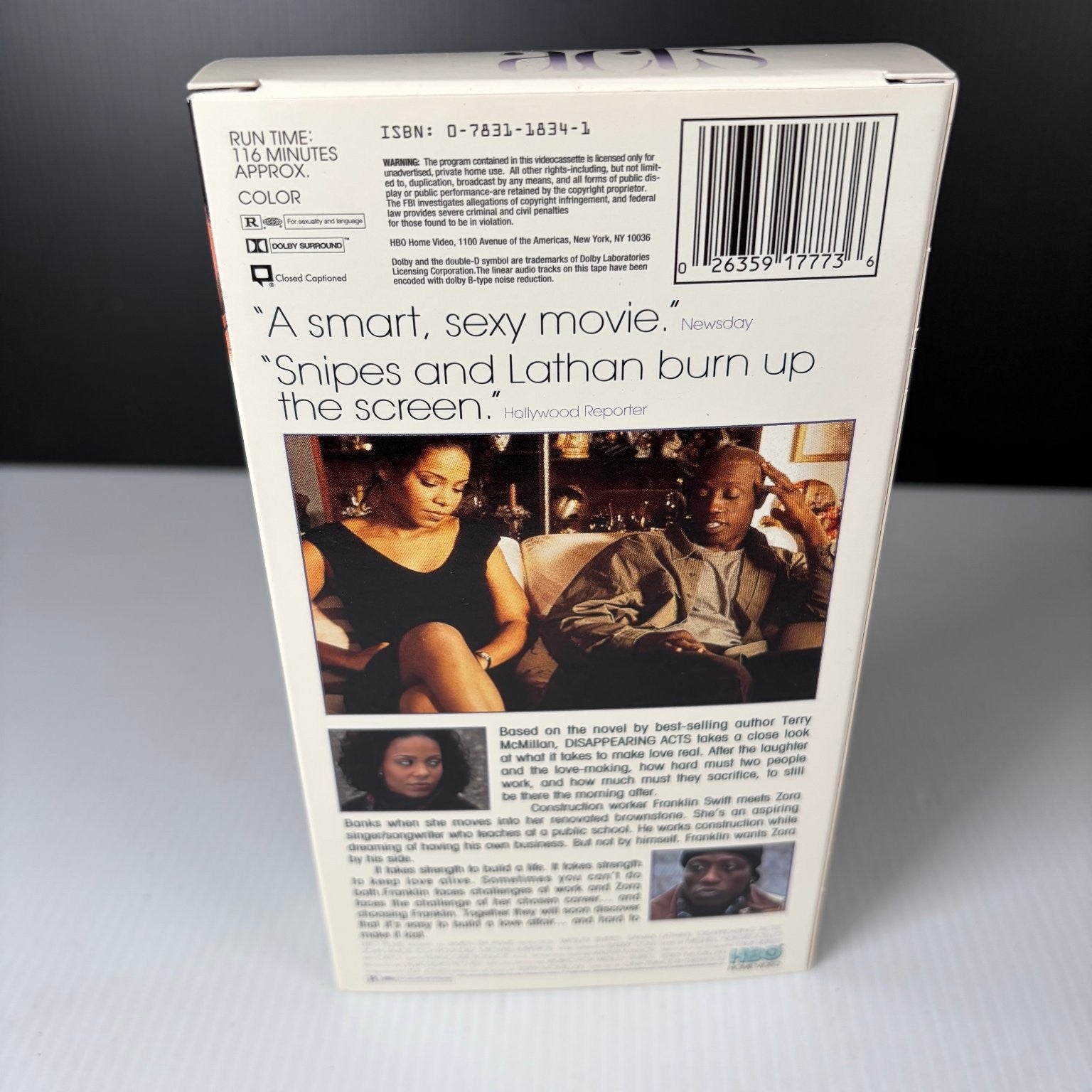 Disappearing Acts VHS 2000 Romance Drama Original Release HBO Home Video