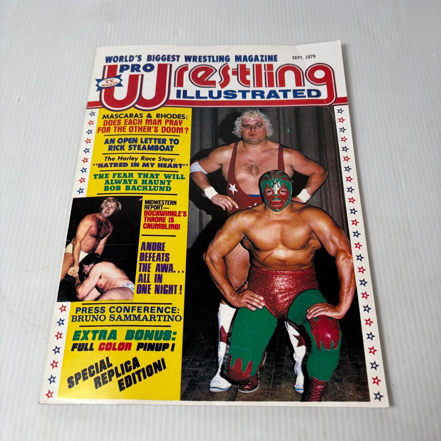 Pro Wrestling Illustrated Magazine #1 Reprint Sept 1979 Mascaras Rhodes Special
