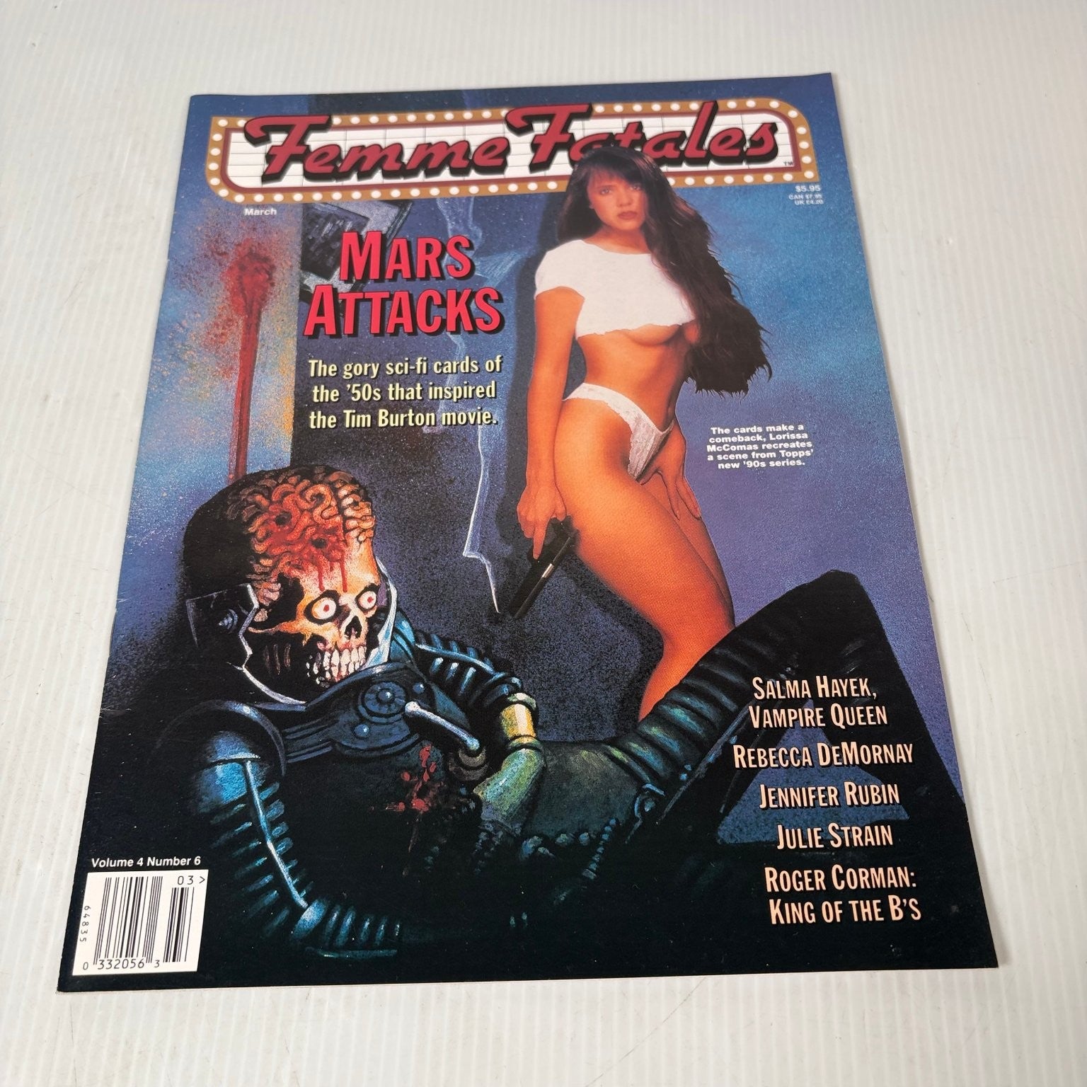 Femme Fatales Magazine March 1996 Mars Attacks Lorissa McComas Cult Fan Zine