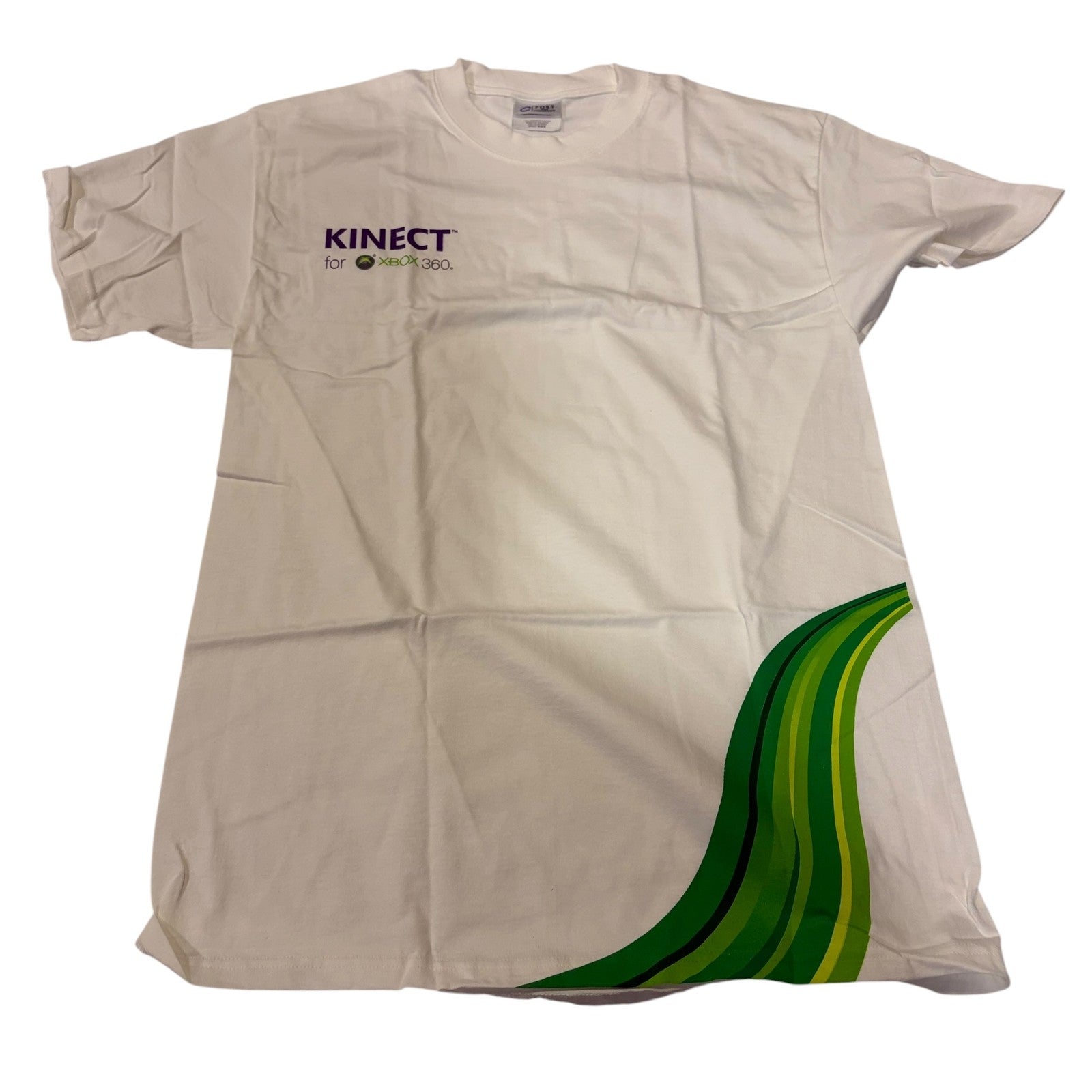 Kinect for Xbox 360 Promotional T-Shirt Adult Medium White Gaming Merch