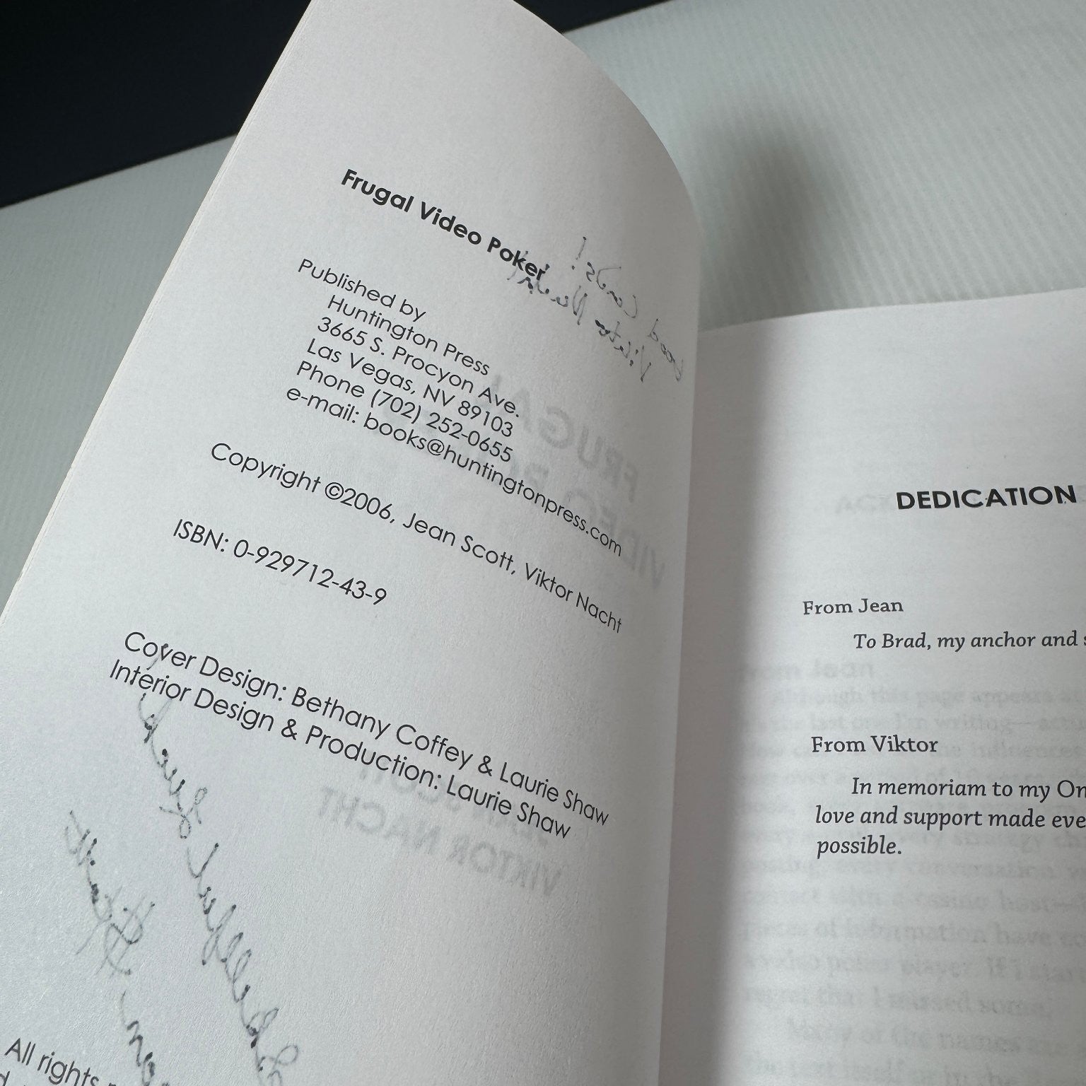 Frugal Video Poker Scott Nacht 2006 Signed Edition Casino Strategy