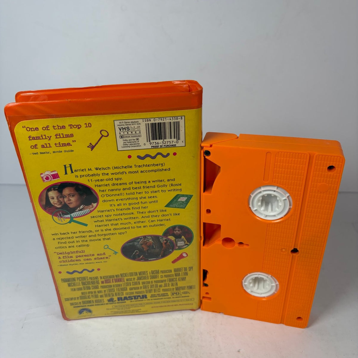 Harriet the Spy VHS 1996 Family Comedy Orange Shell Paramount Nickelodeon
