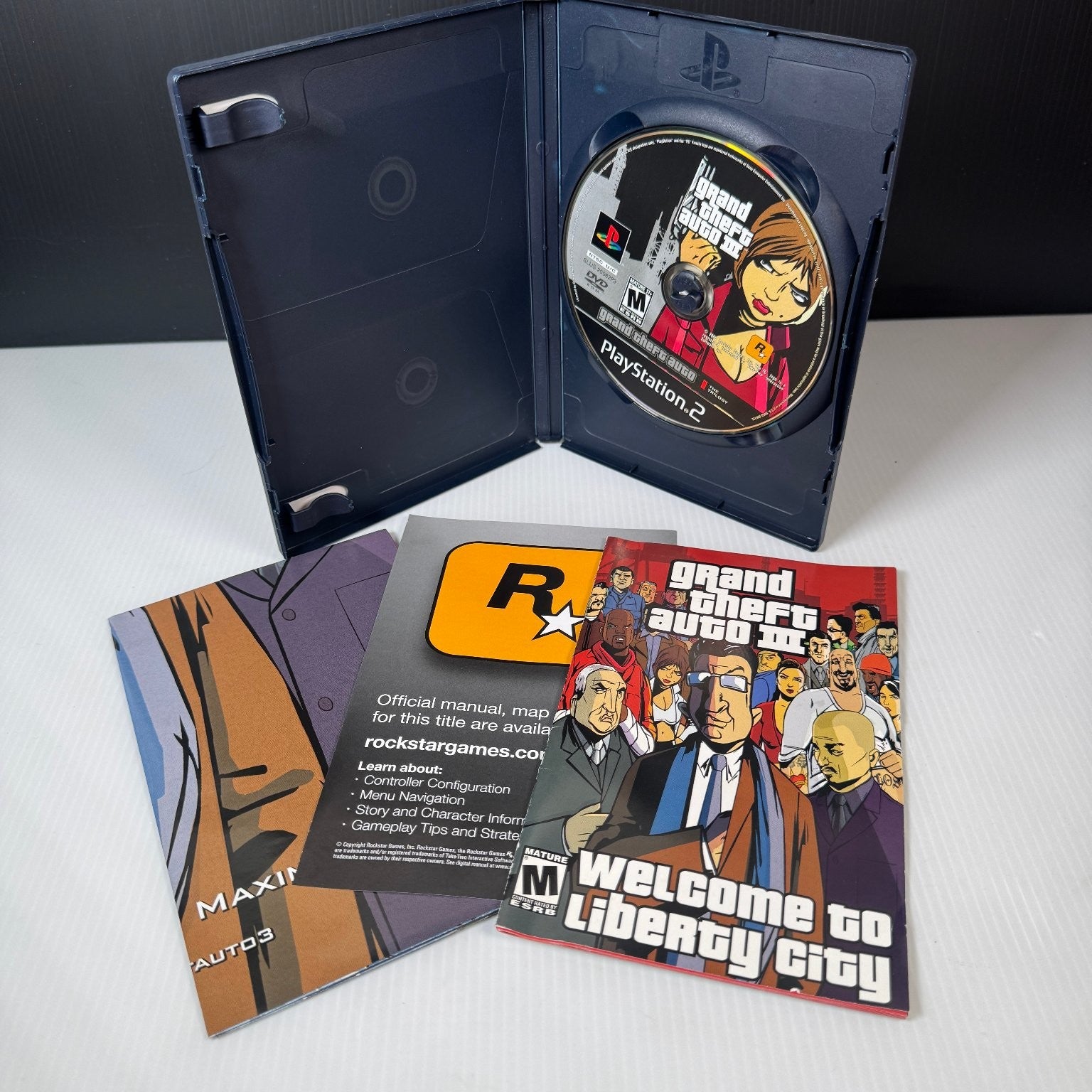 Grand Theft Auto III PlayStation 2 Game Open World Action Complete w/ Poster