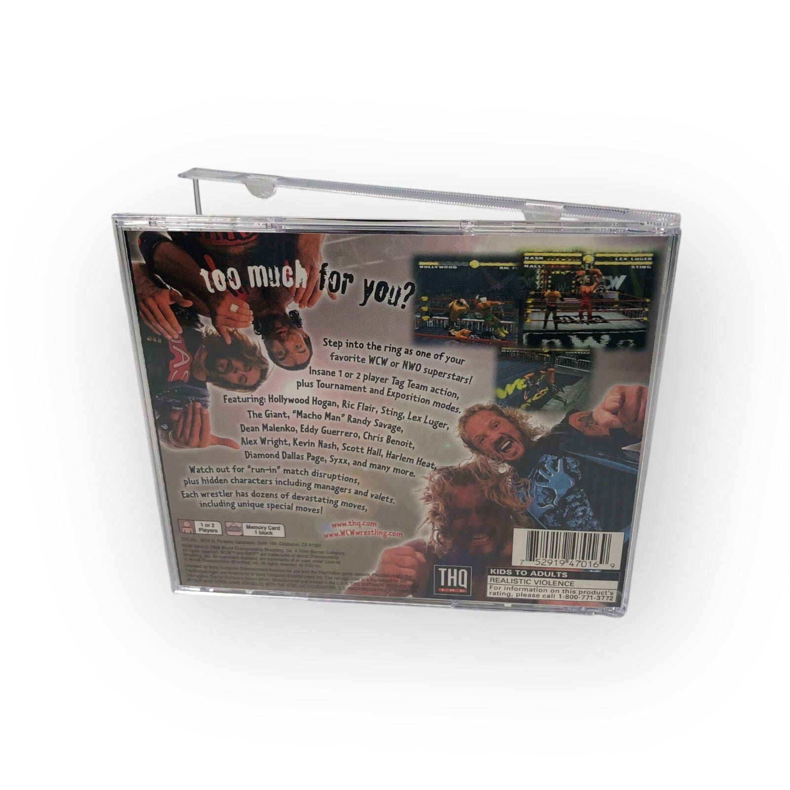 WCW Nitro (Sony PlayStation PS1) Wrestling Game In Case (No Manual)