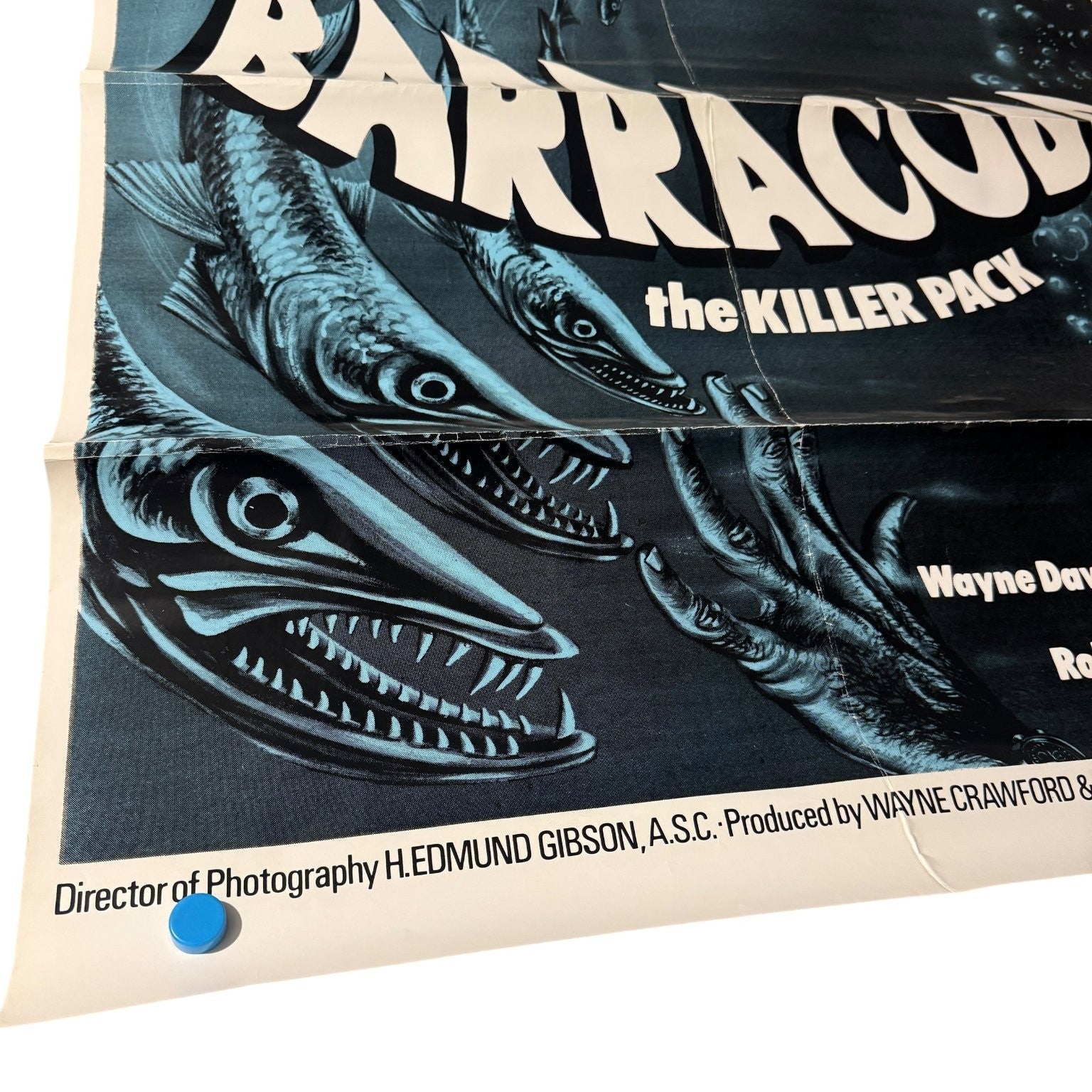 Barracuda 1978 One-Sheet Movie Poster Killer Pack Rare Advance Poster 27"x36"
