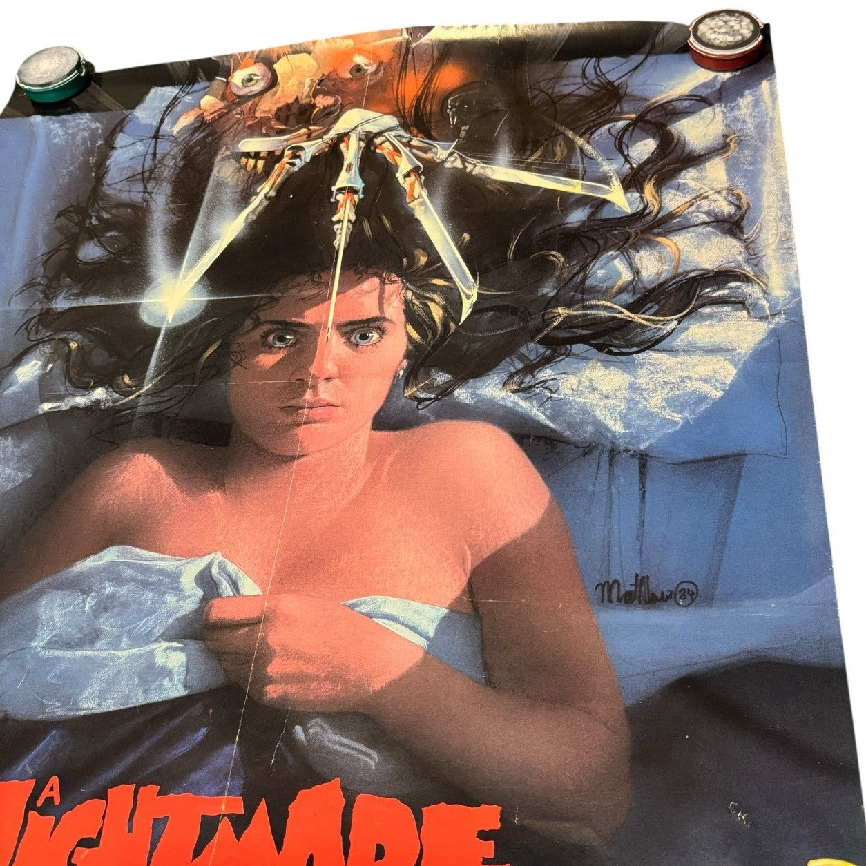 Vintage A Nightmare On Elm Street 1984 24” x 22” Poster Original Video Store
