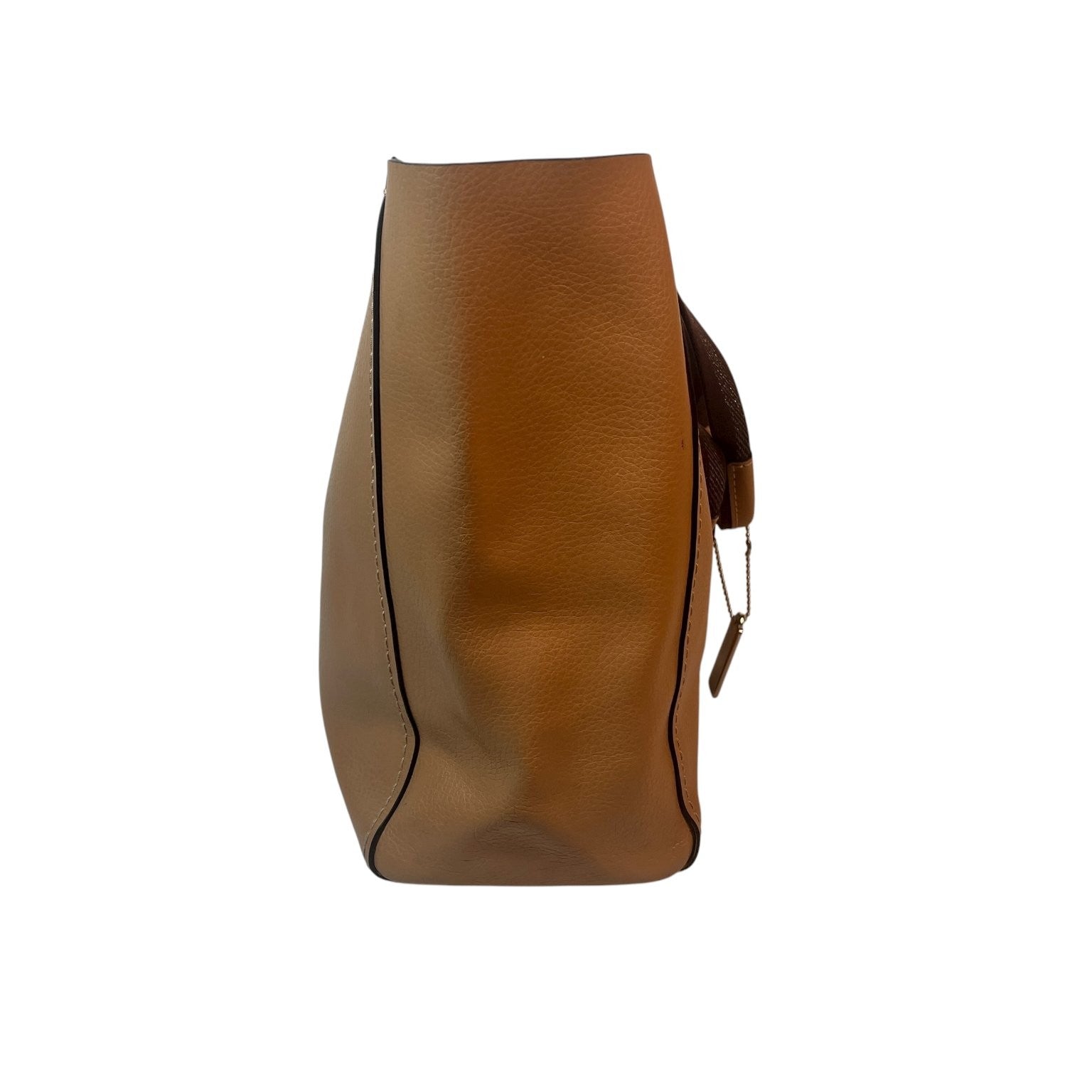 Coach Women's Large Saddle Leather Derby Tote Bag with Yellow Interior 58660