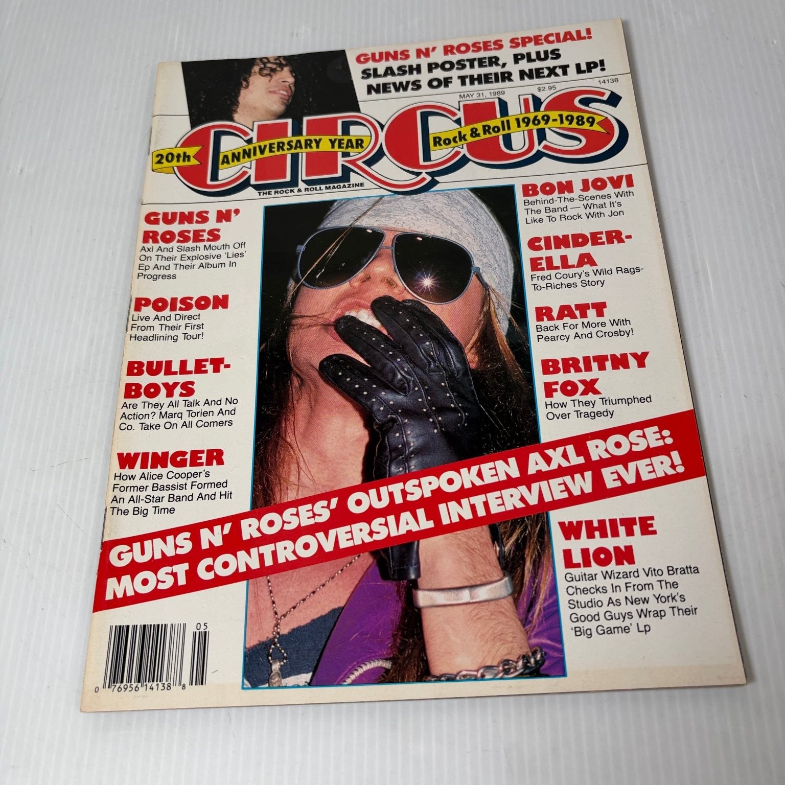 Circus Magazine May 1989 Guns N' Roses Axl Rose Slash Poster Heavy Metal