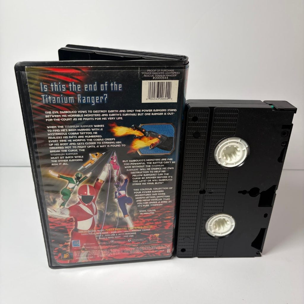 Power Rangers Lightspeed Rescue Titanium Ranger Curse of the Cobra VHS Fox Kids