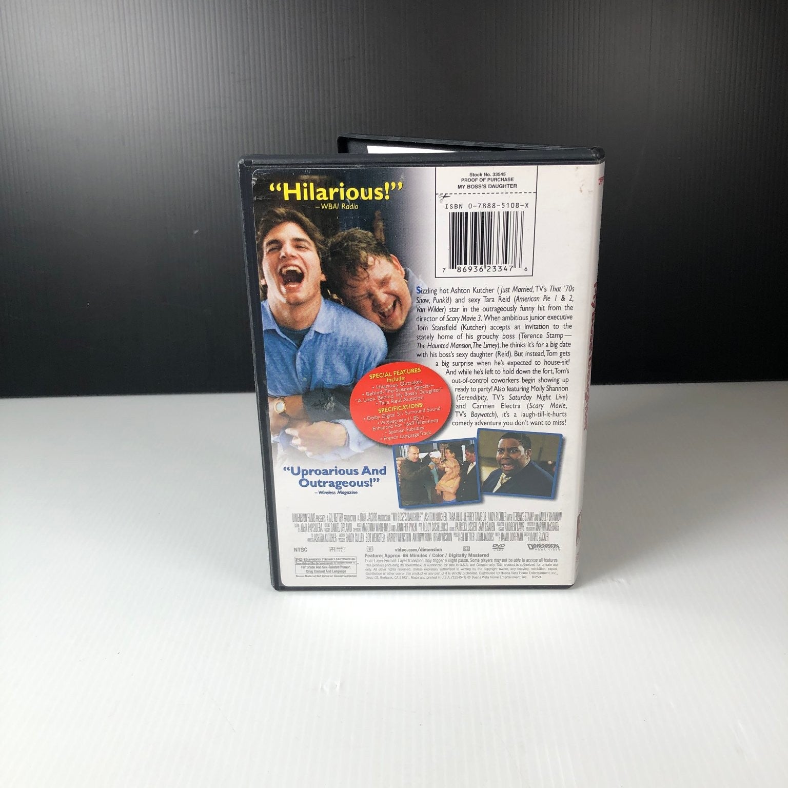 My Boss's Daughter DVD 2003 Ashton Kutcher Comedy Special Features
