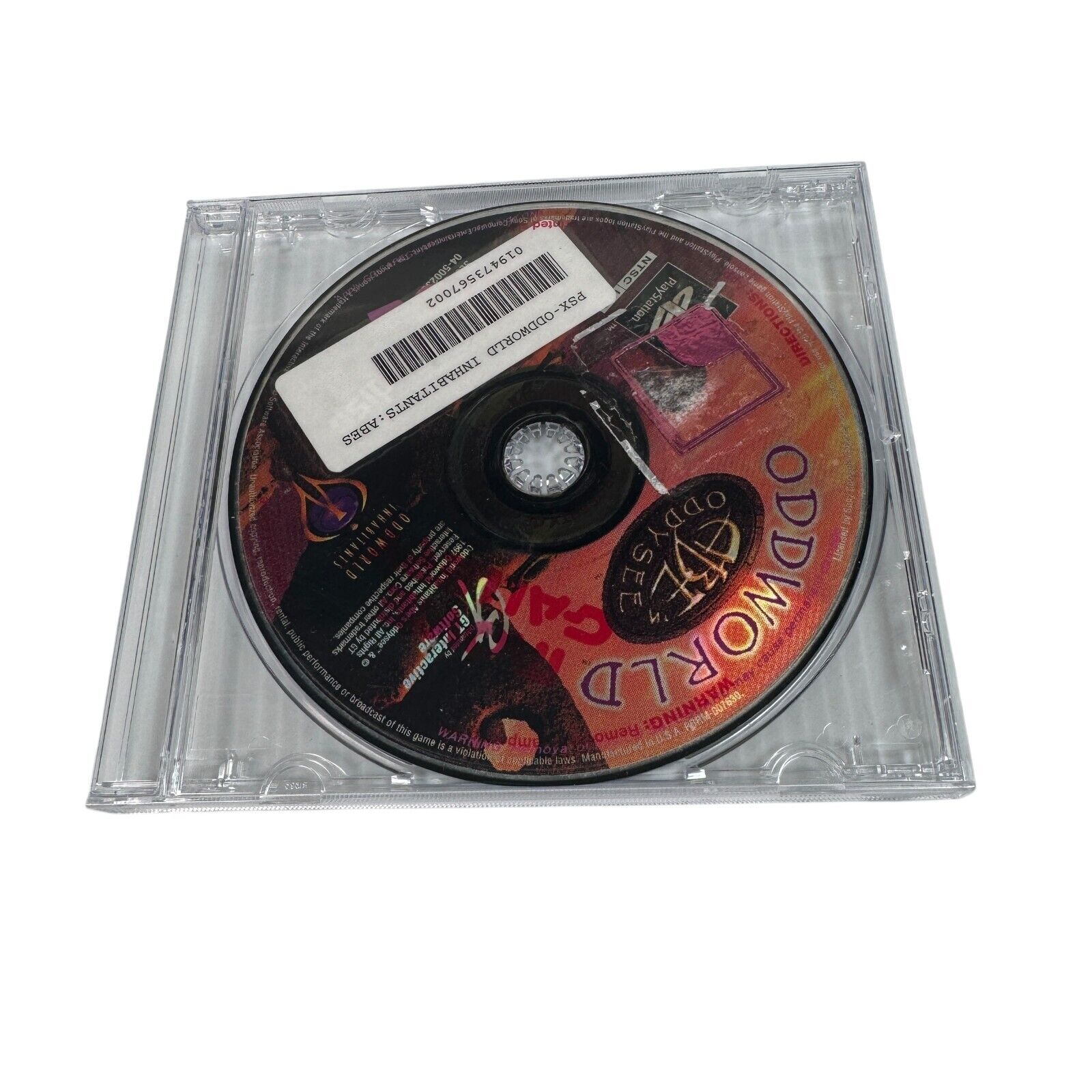 Oddworld Abe's Oddysee Playstation 1 Game Disc Only - Previous Rental