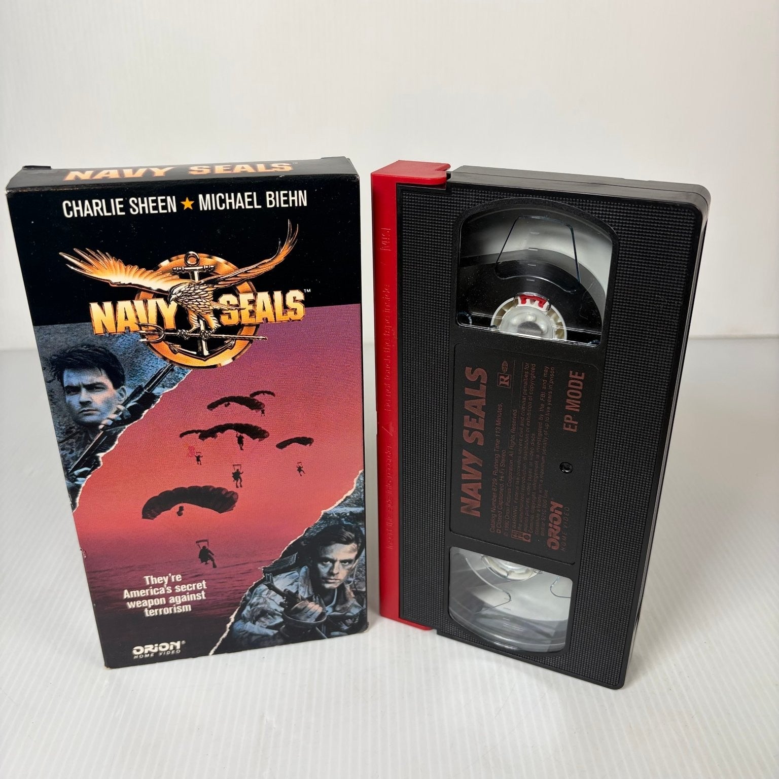 NAVY Seals VHS 1990 Action Thriller Charlie Sheen Orion Home Video
