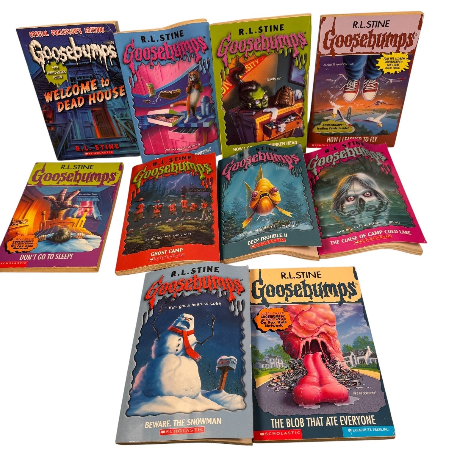 Vintage R.L. Stine Goosebumps & Fear Street Lot of 18 '90s Paperback Horror