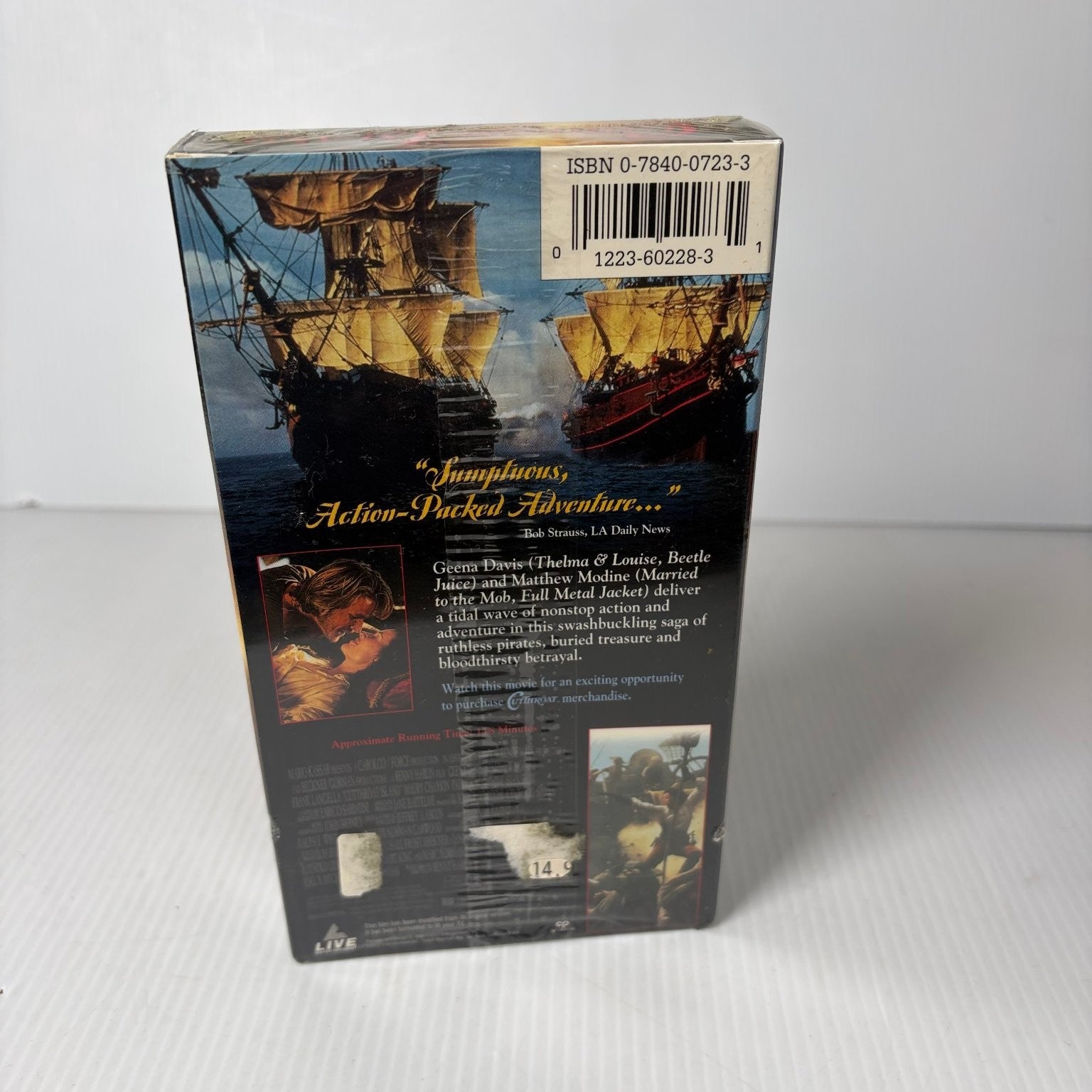 Cutthroat Island VHS 1995 Action Adventure Geena Davis Matthew Modine Sealed