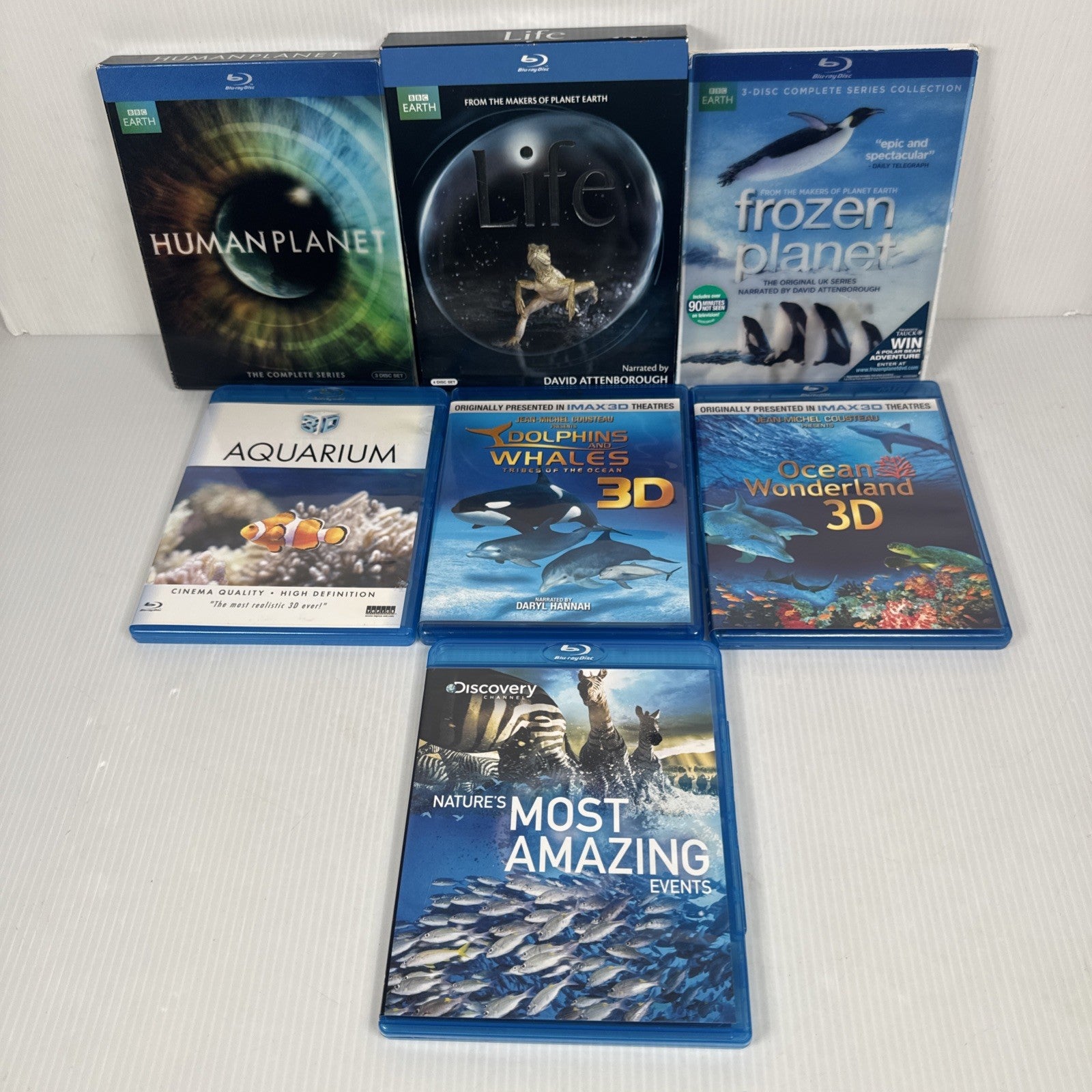 Mixed Lot Of 7 Documentary Wildlife Blu Rays BBC, IMAX, Discovery Attenborough