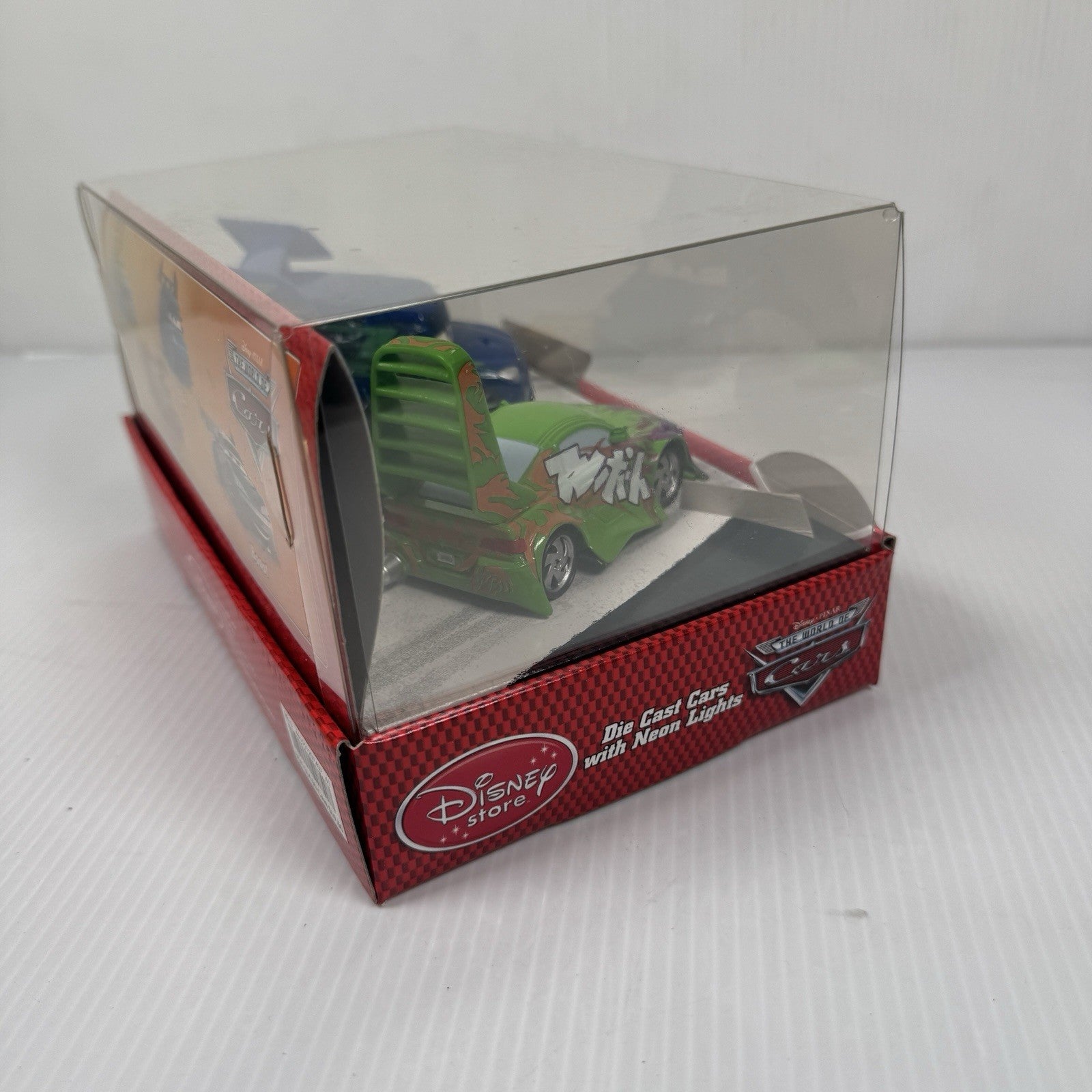 World Of Cars Neon Light Up Diecast Set Wingo & DJ Disney Store EXCLUSIVE Read