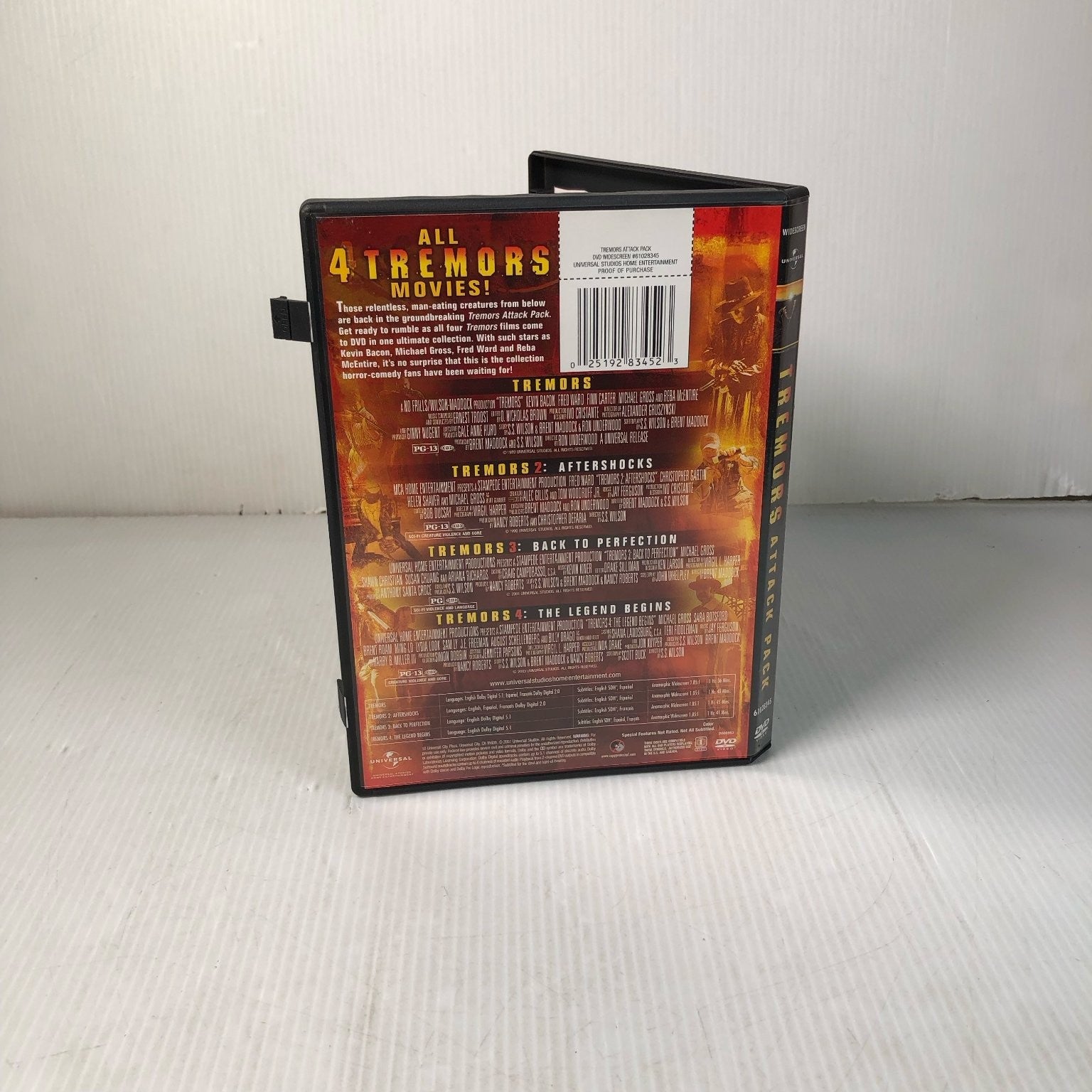 Tremors Attack Pack DVD 2004 The Franchise Collection Kevin Bacon Michael Gross
