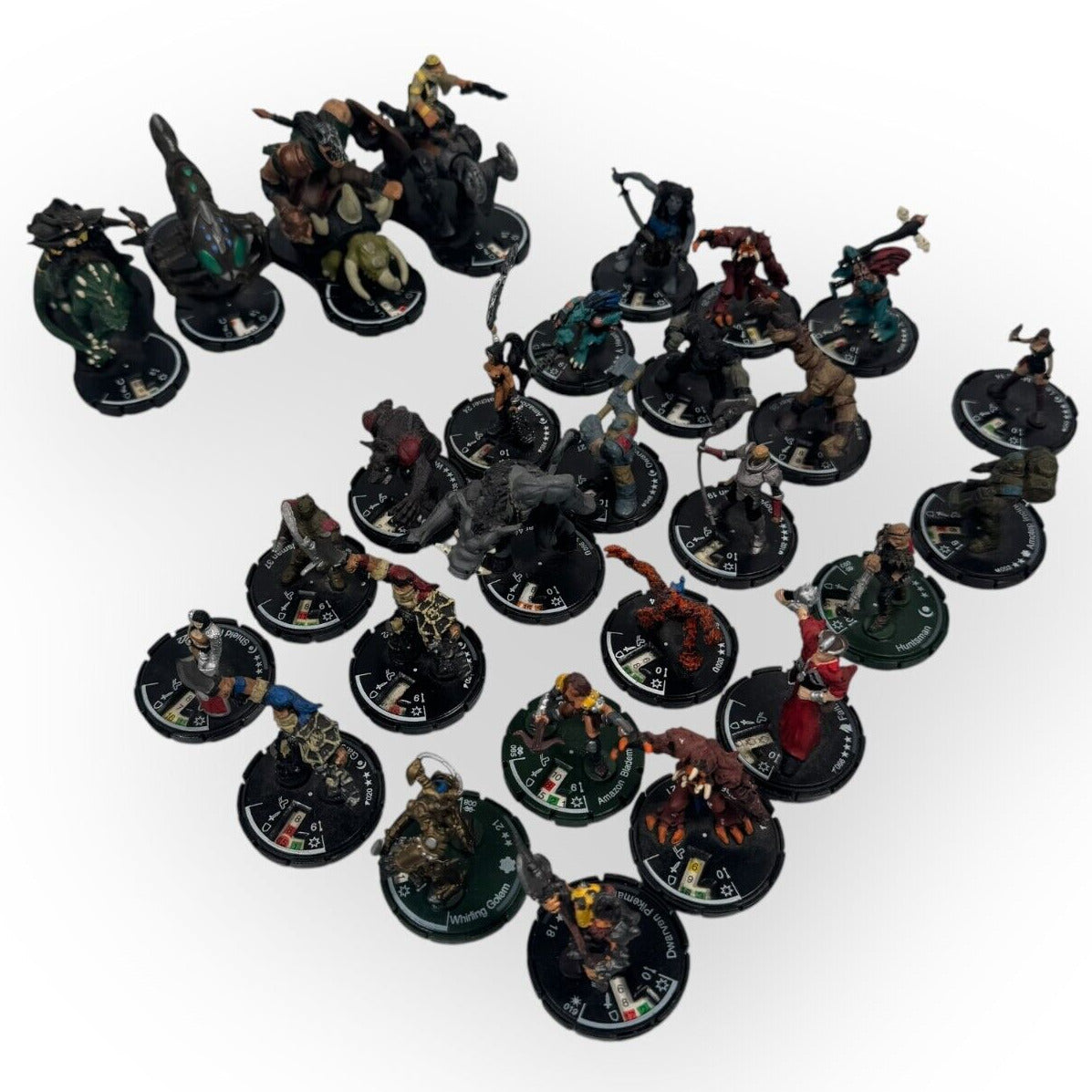 Mixed Lot of 28 Mage Knight WizKids Miniatures w/ 4 Mounted Knights Mixed Armies