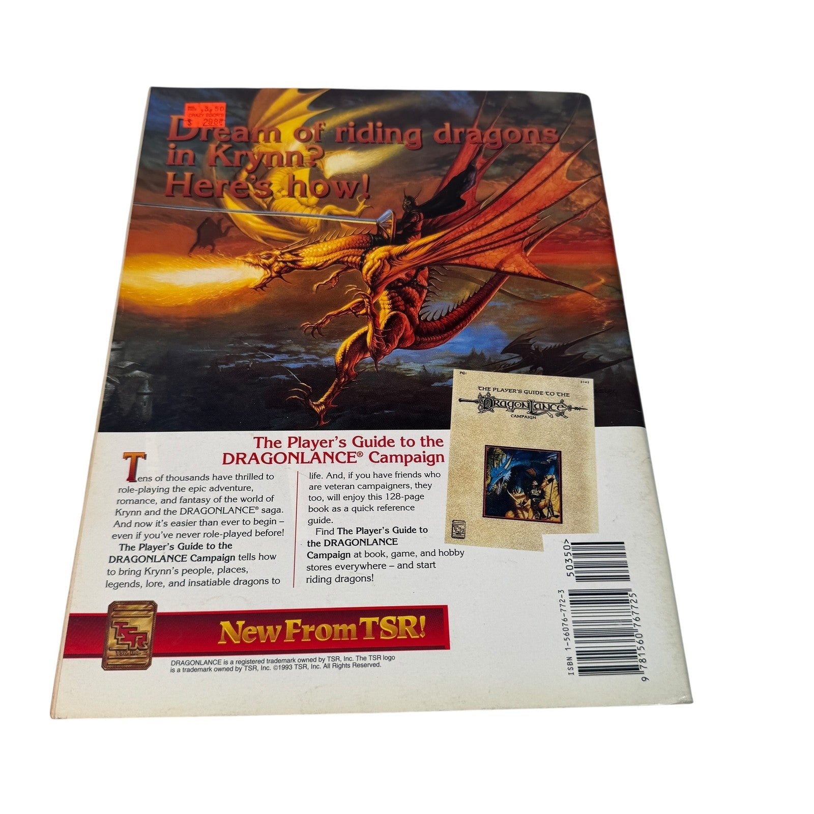 Vintage Dragon Magazine #196 TSR 1993 Fantasy RPG D&D Art Game Masters Softcover