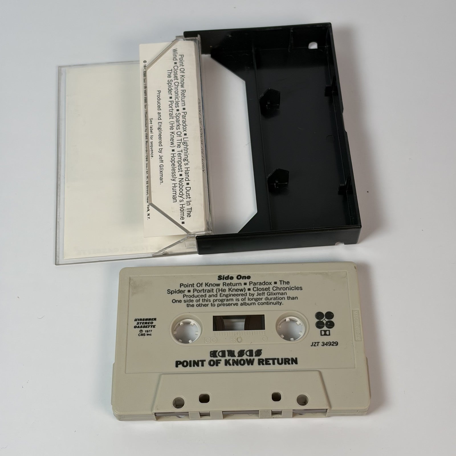 Kansas - Point Of Know Return Cassette Tape JZT 34929 Kirshner Stereo 1977 Dolby