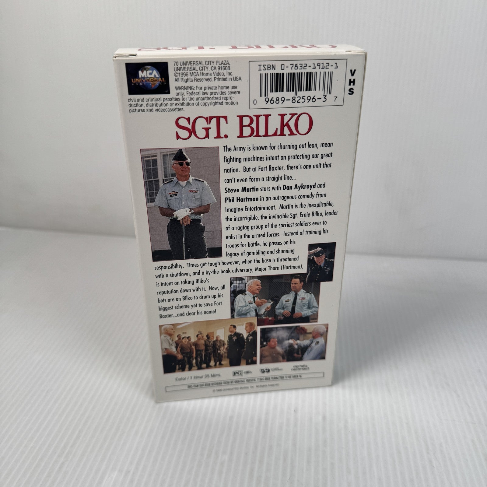 Vintage Sgt. Bilko VHS Movie Steve Martin Comedy 1996 MCA Universal Home Video