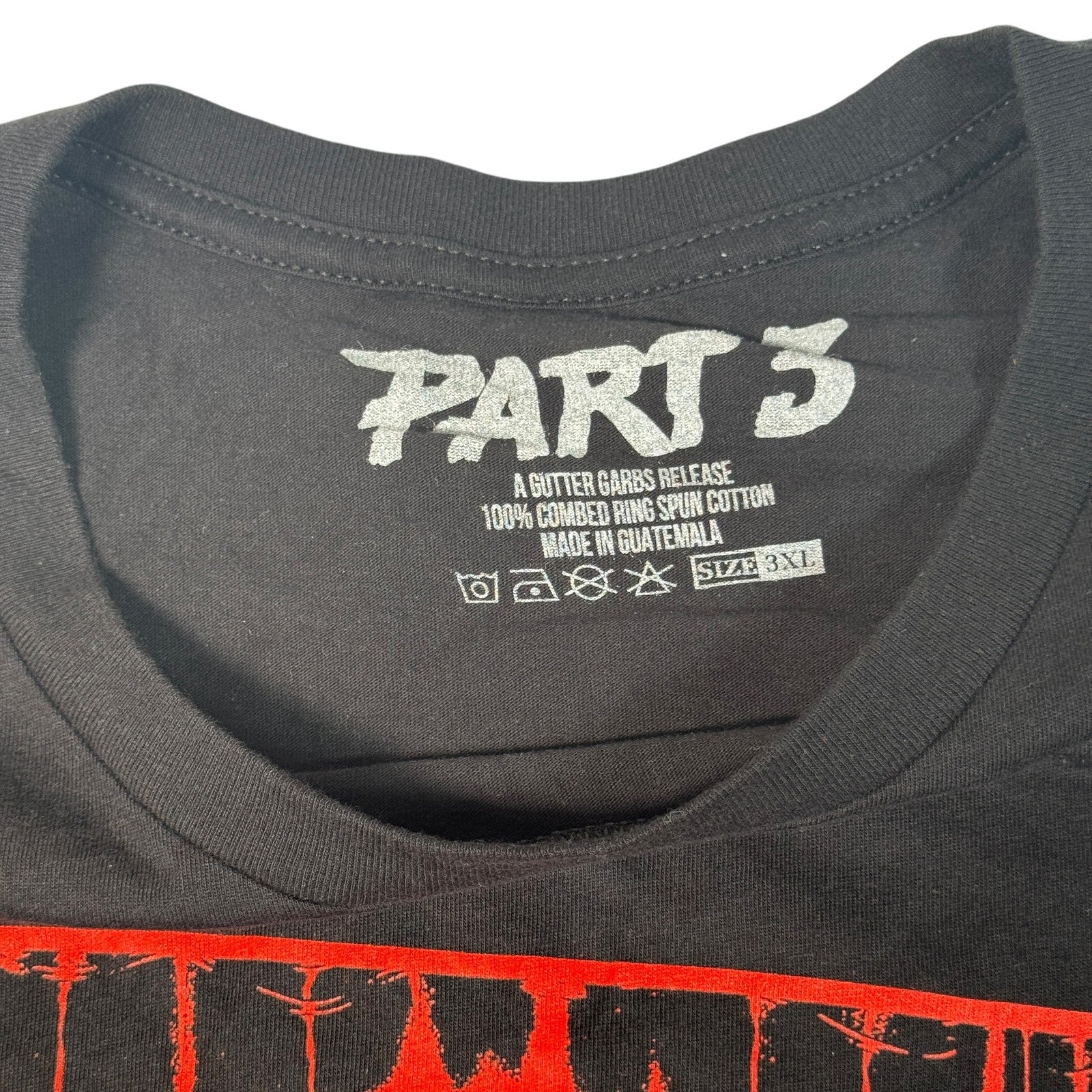 Friday The 13th Part 3 Shirt Mens 3XL Horror Movie Graphic Tee Gutter Garbs