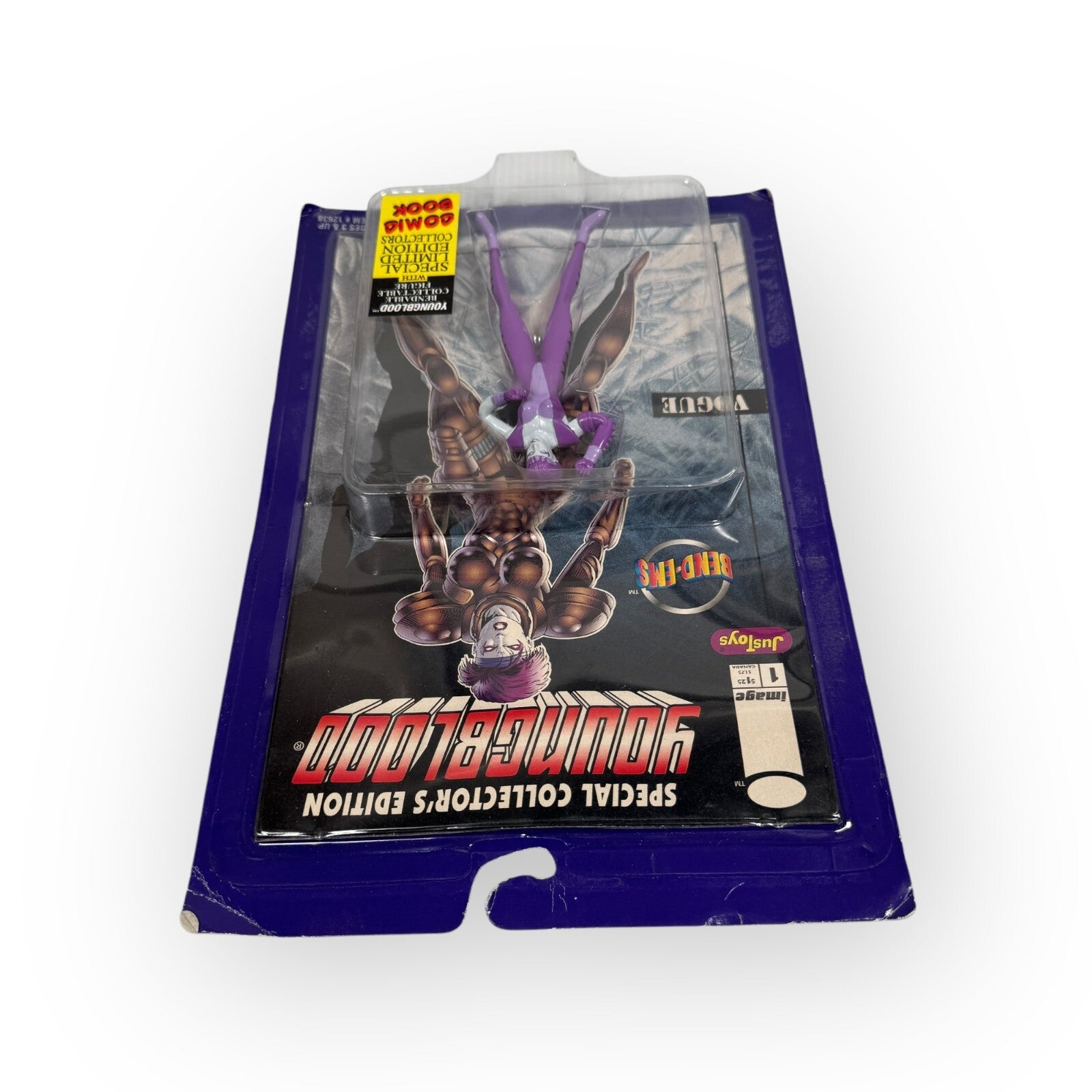 1995 Special Edition Youngblood Vogue Bend-Ems Action Figure & Comic Book