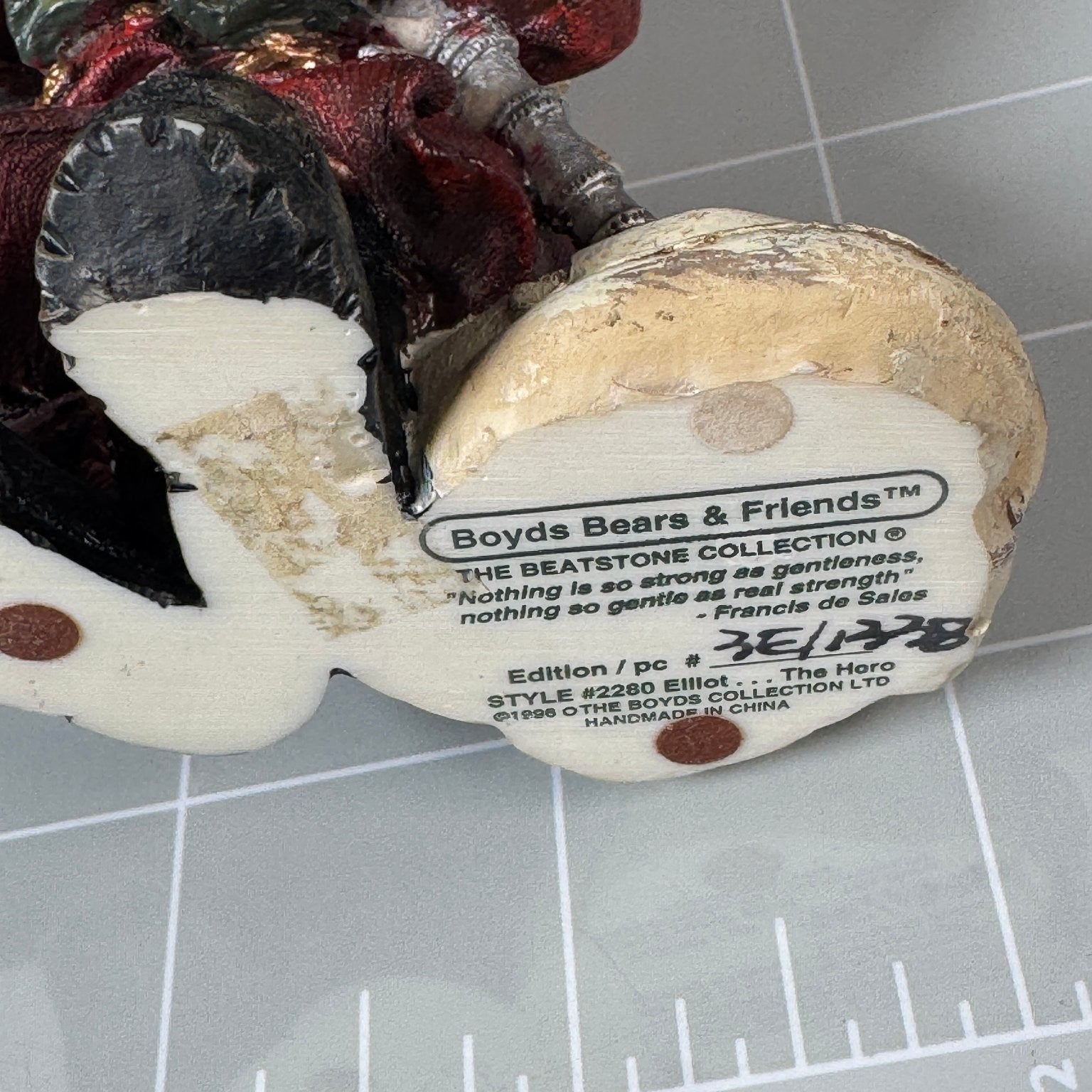 Elliot The Hero Boyds Bears & Friends Vintage Resin Statue 3E/178