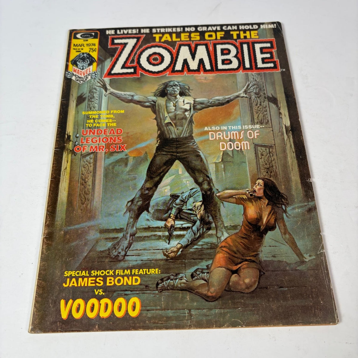Tales of the Zombie Magazine #4 March 1974 James Bond Boris Vallejo Cover Horror