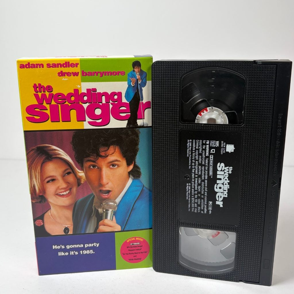 The Wedding Singer VHS Adam Sandler Drew Barrymore 1998 New Line Comedy