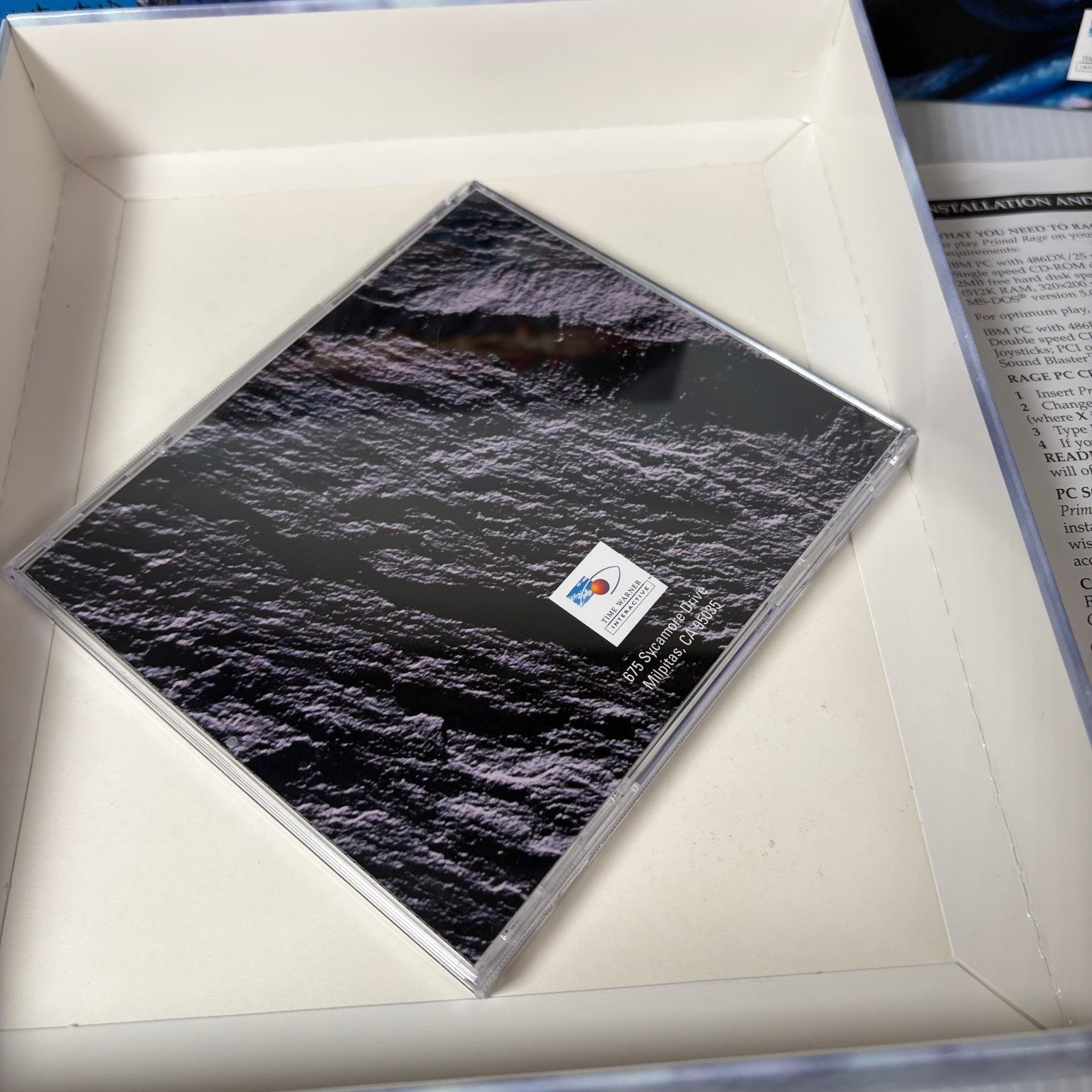 Primal Rage PC Big Box CD-ROM Video Game Dinosaur Fighting Arcade Port Manual