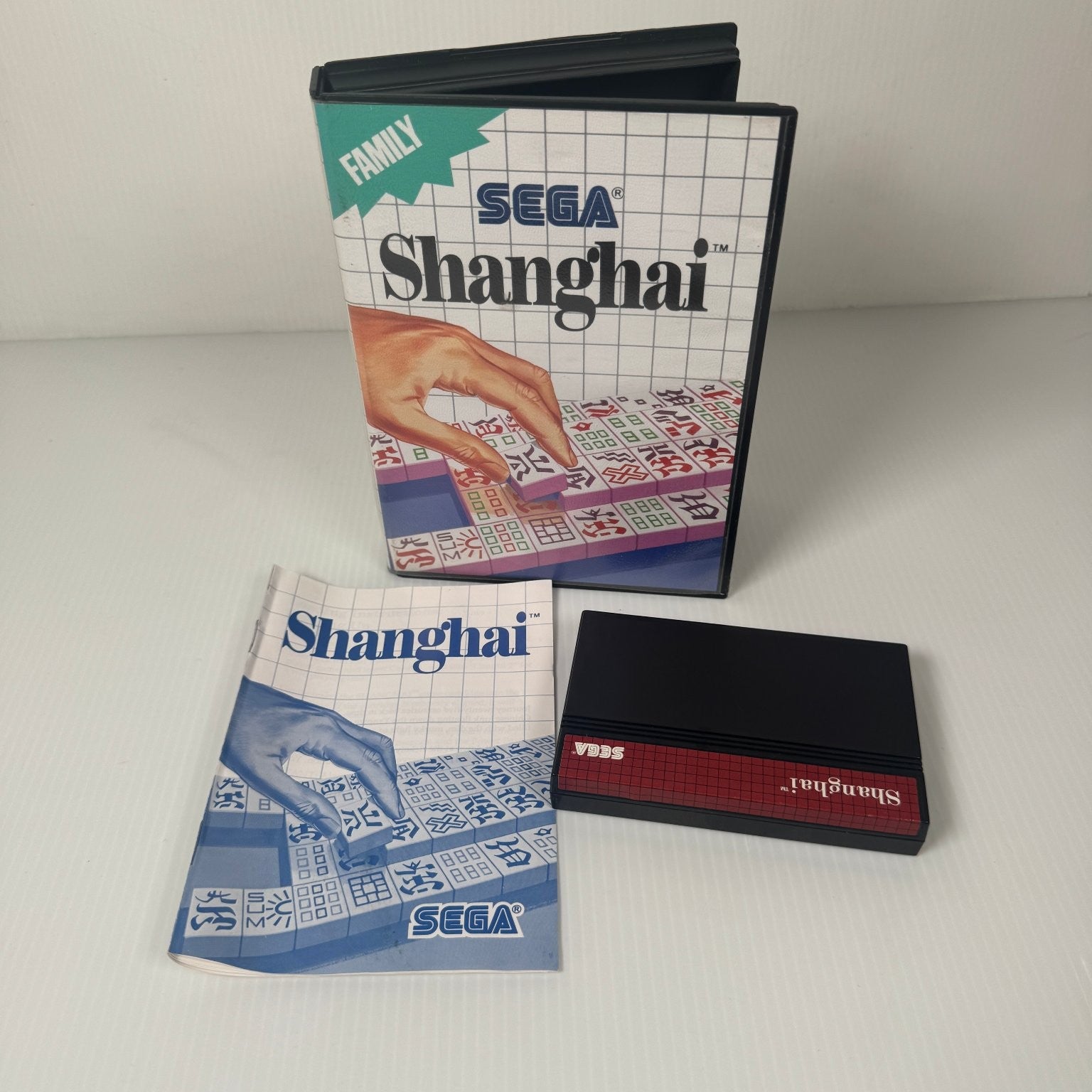 Shanghai Family Edition Sega Master System Video Game Puzzle Complete CIB