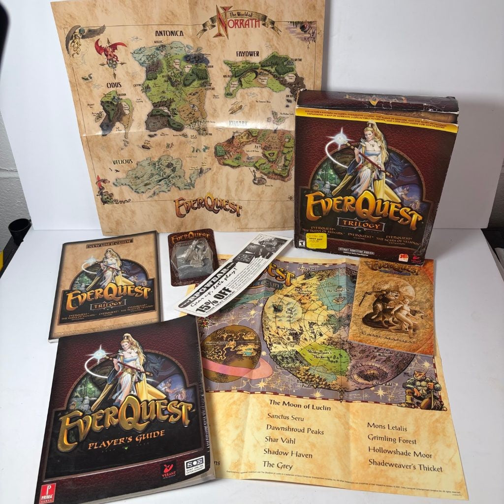 NO GAME EverQuest Trilogy Collector's Edition PC Big Box Extras Only Figurines