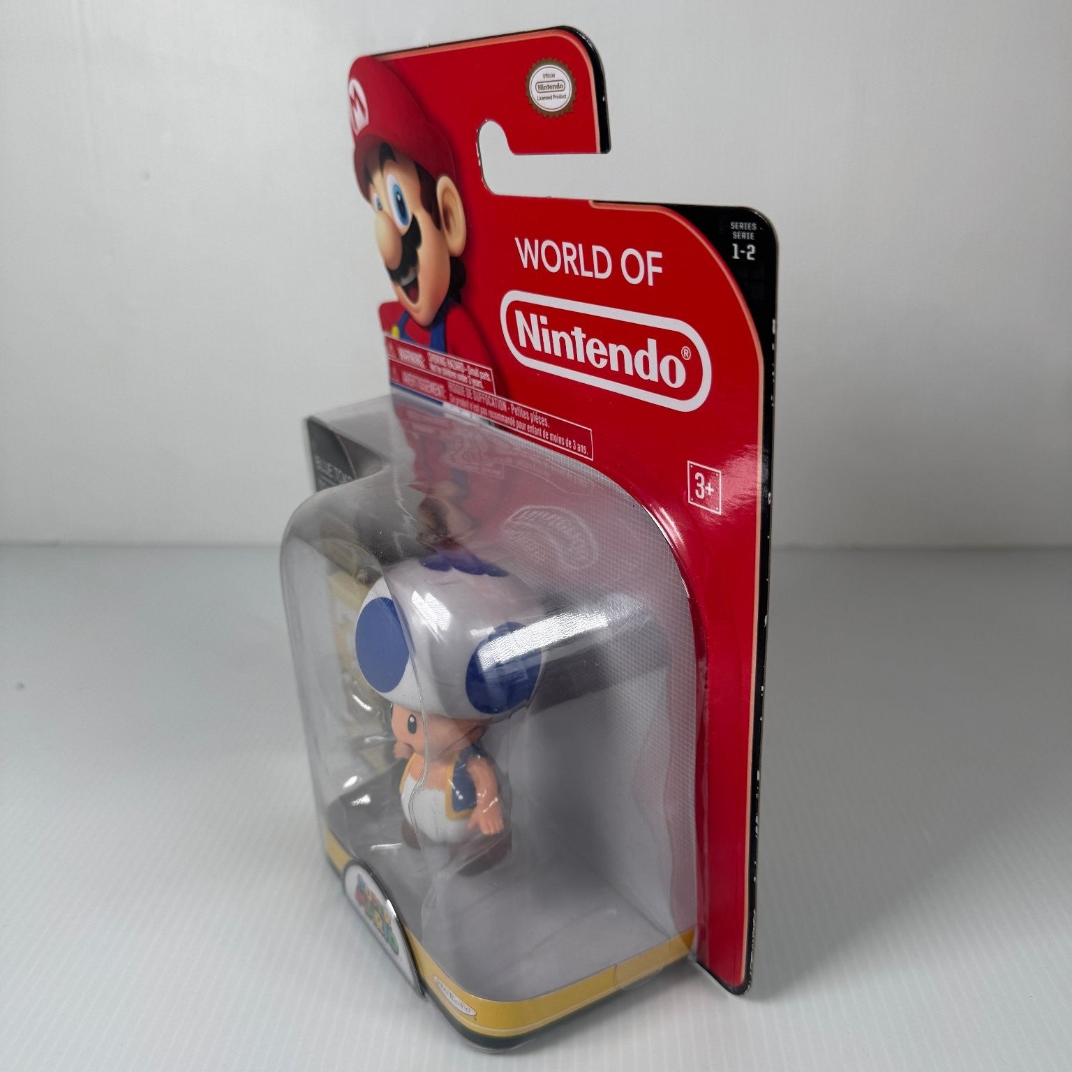 World of Nintendo Blue Toad Super Mario Bros. Series 1-2 Jakks Pacific 4”