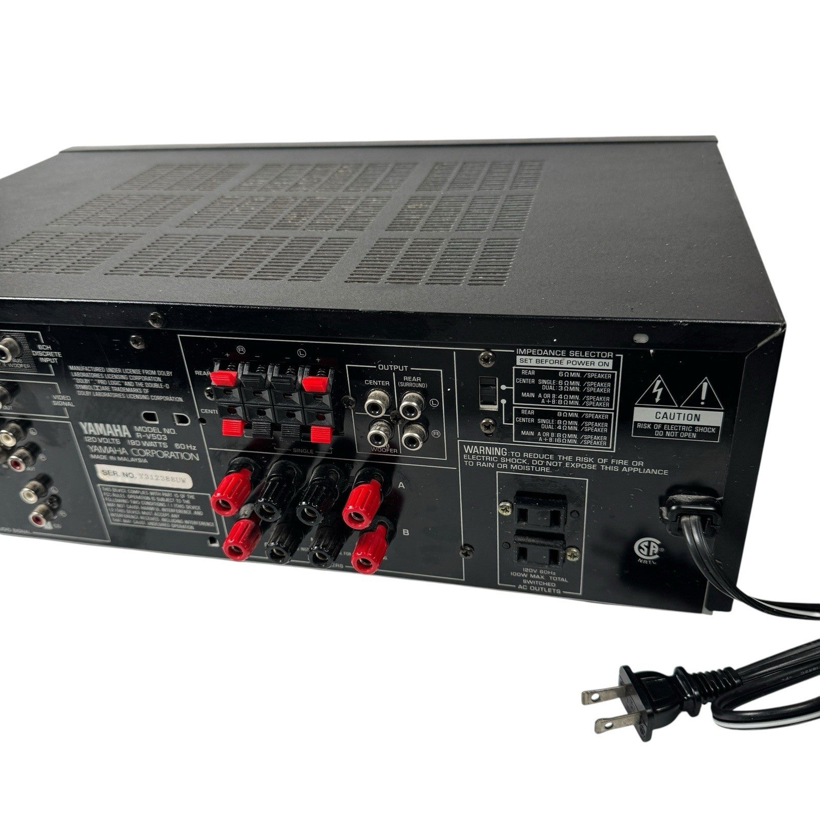 Yamaha R-V503 Receiver HiFi Stereo Budget Audiophile 5.1 Channel Phono Theater