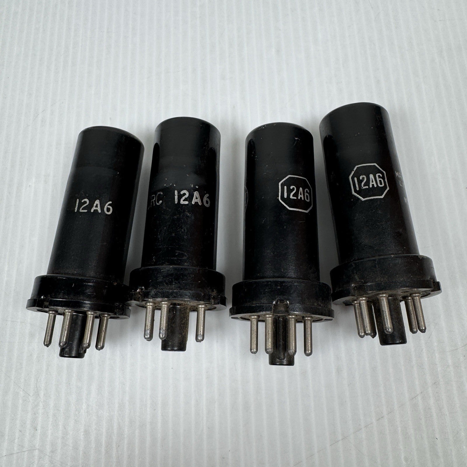 Mixed Lot Of 4 Vintage RCA 12A6 Tubes Untested Read Description