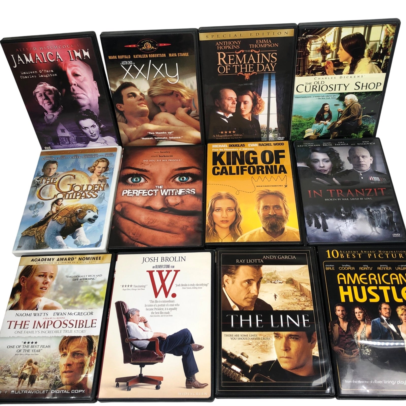 Lot Of 16 Assorted DVD Drama Movies w/ The Golden Compass, American Hustle +More