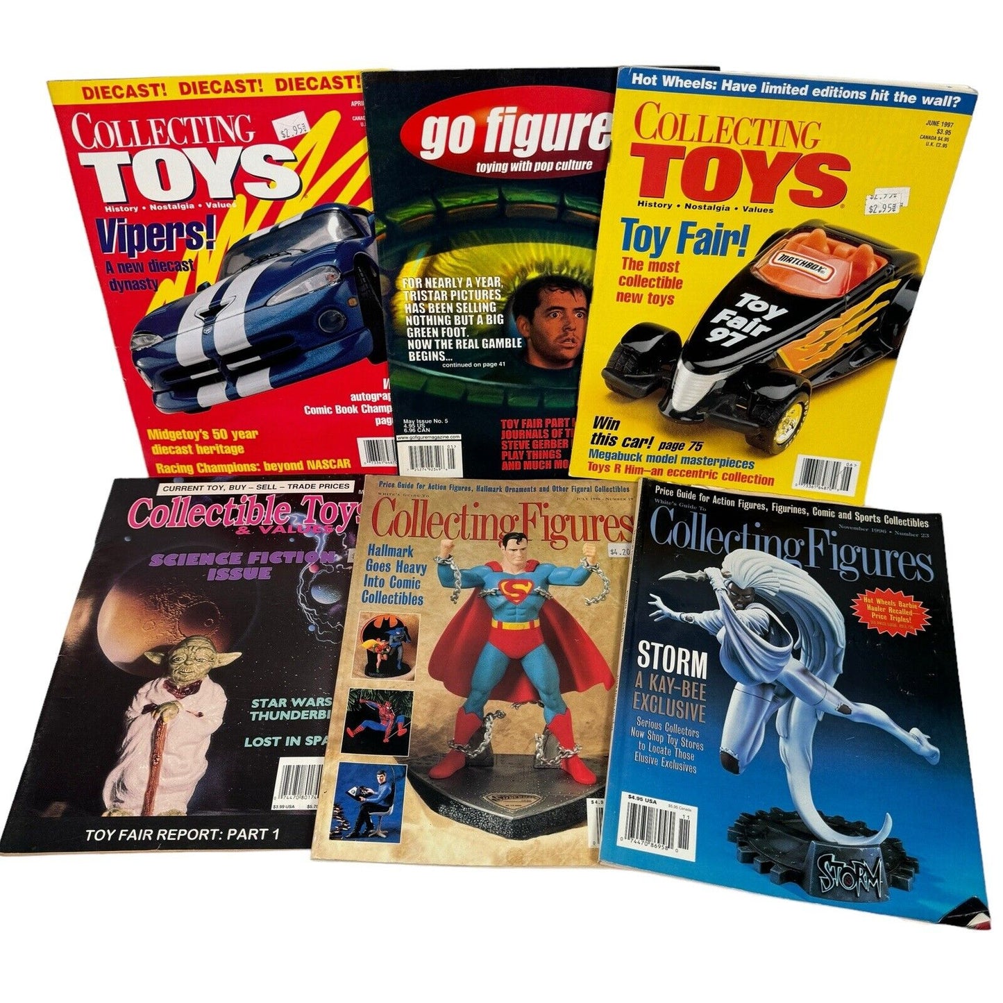 Lot Of 6 Action Figure Collecting Magazines Go Figure Collecting Toys & Figures
