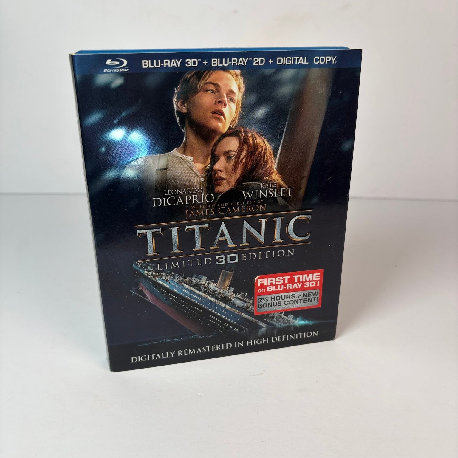 Titanic Blu-ray 3D (2012) Limited Edition DiCaprio Winslet Cameron 4-Disc Set