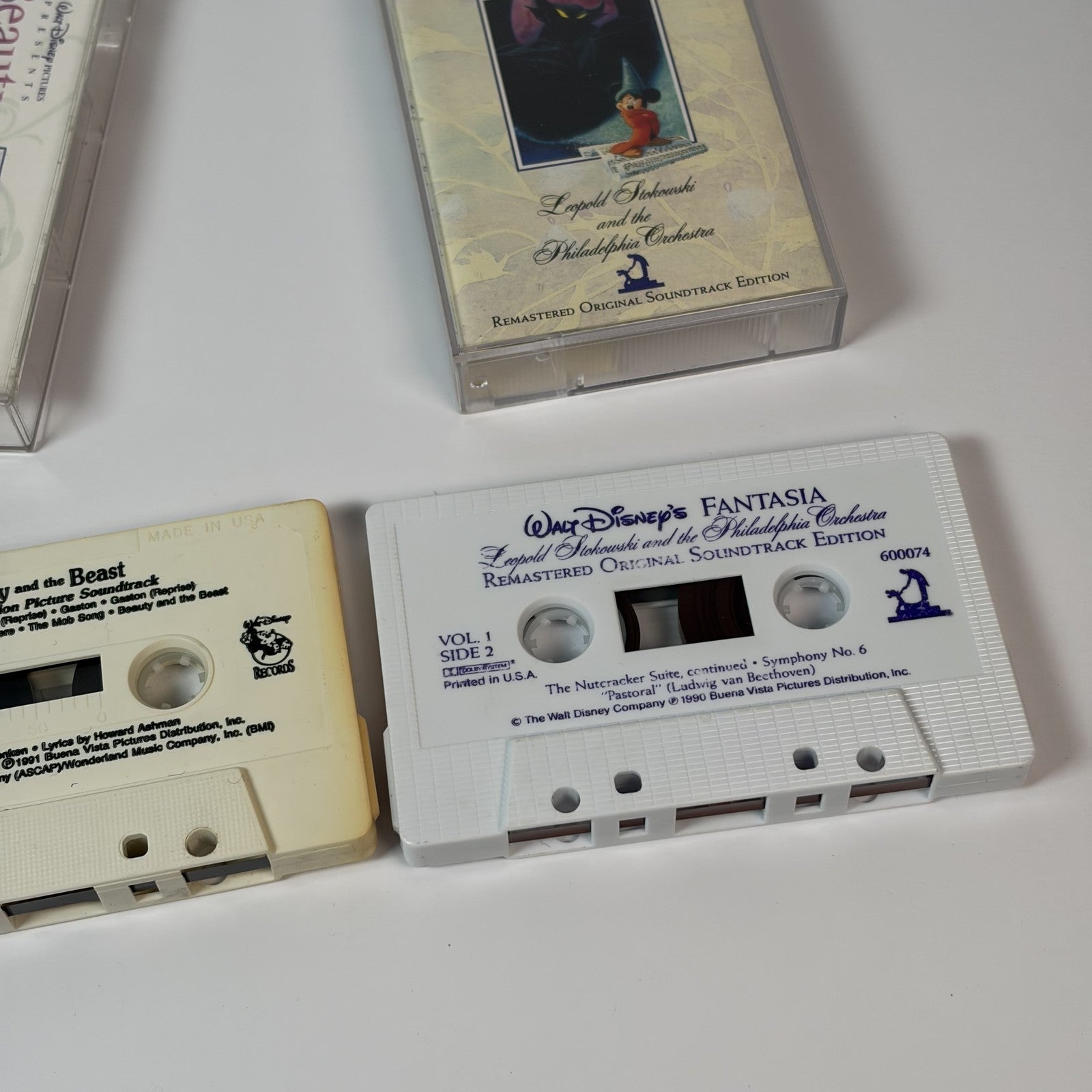 Walt Disney Cassette Lot Hercules Aladdin Beauty Beast Fantasia Soundtrack