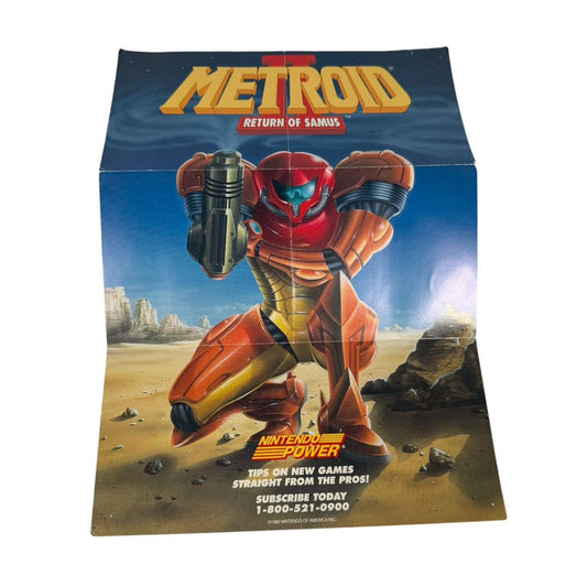 Metroid II Return of Samus Nintendo Power Game Boy Poster Insert ONLY