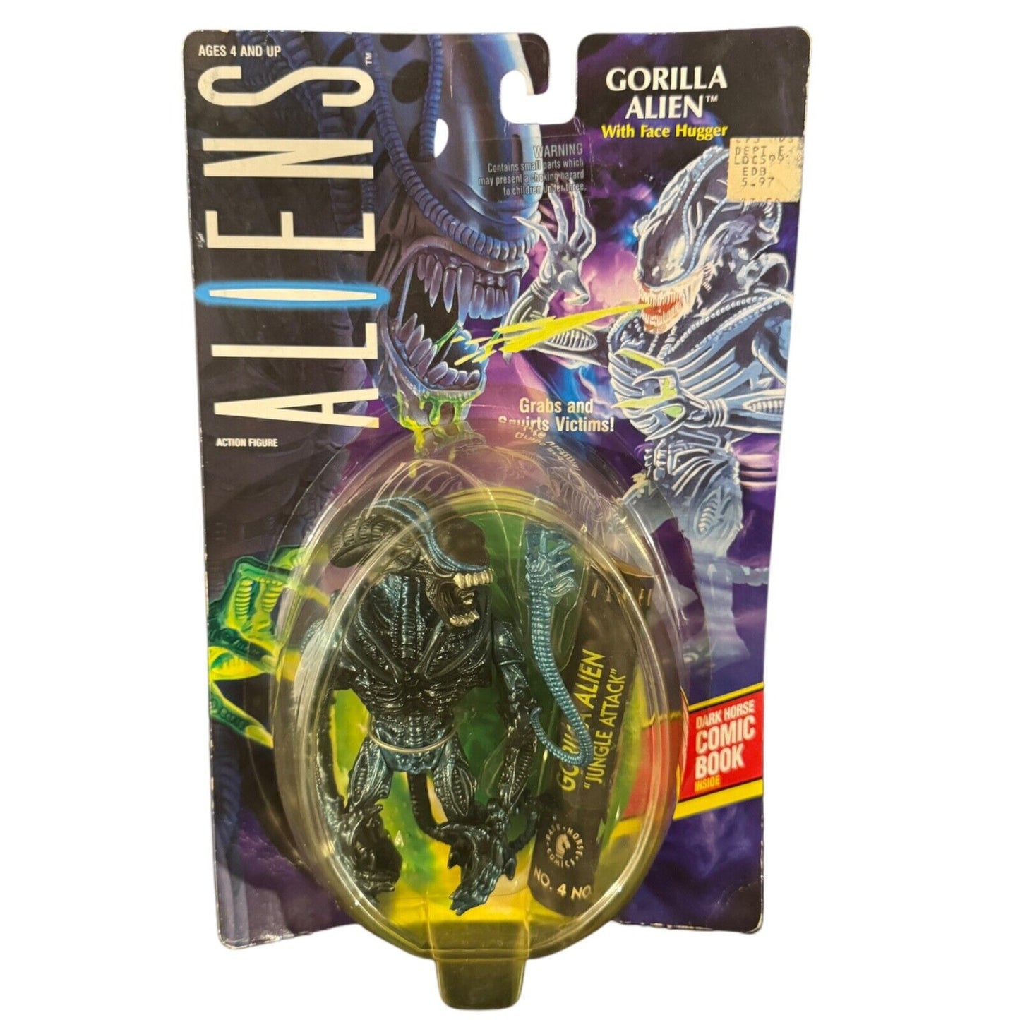 VTG 1992 Aliens Gorilla Alien Action Figure by Kenner New in Package