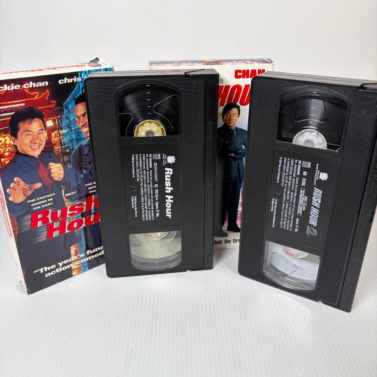 Rush Hour 1 & 2 VHS Lot 1998 2001 Action Comedy New Line Cinema Tucker Chan