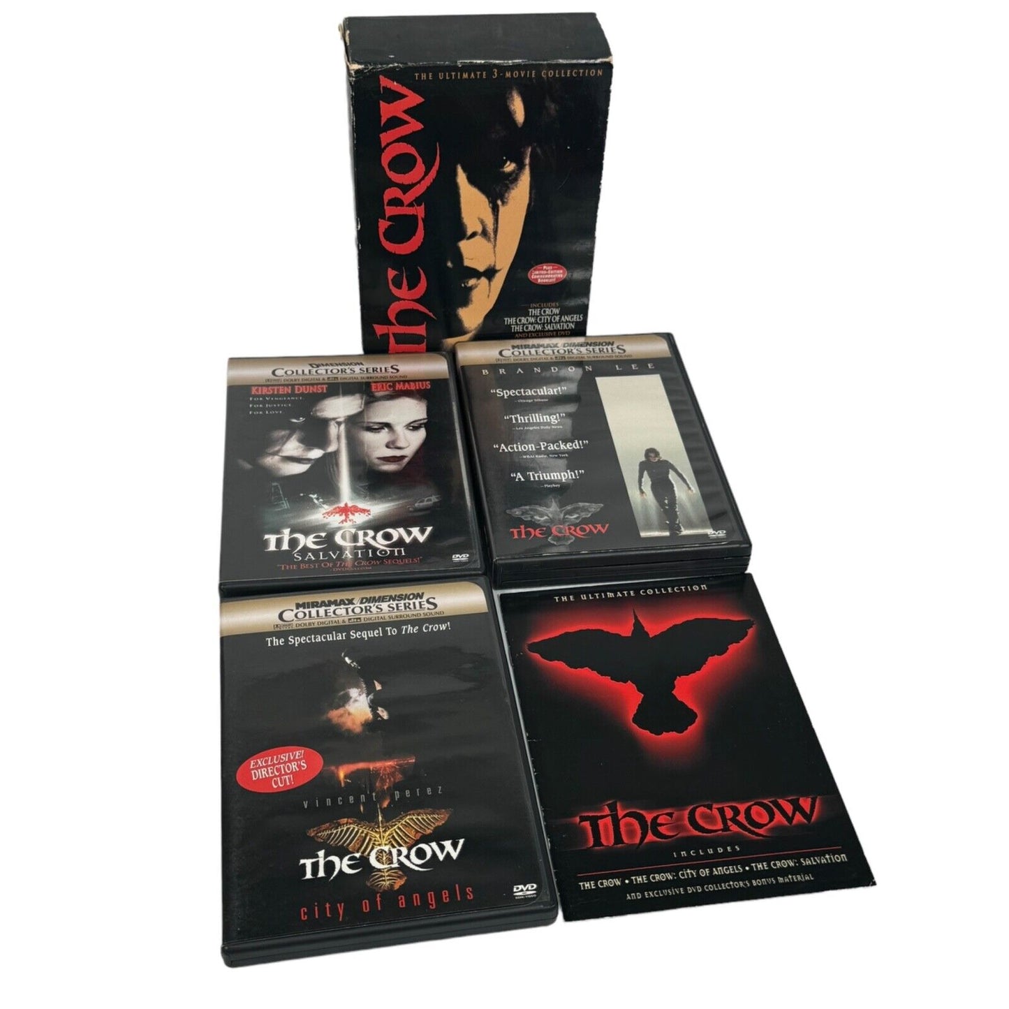 The Crow : The Ultimate 3 Movie Collection (Boxed Set, DVD) Complete