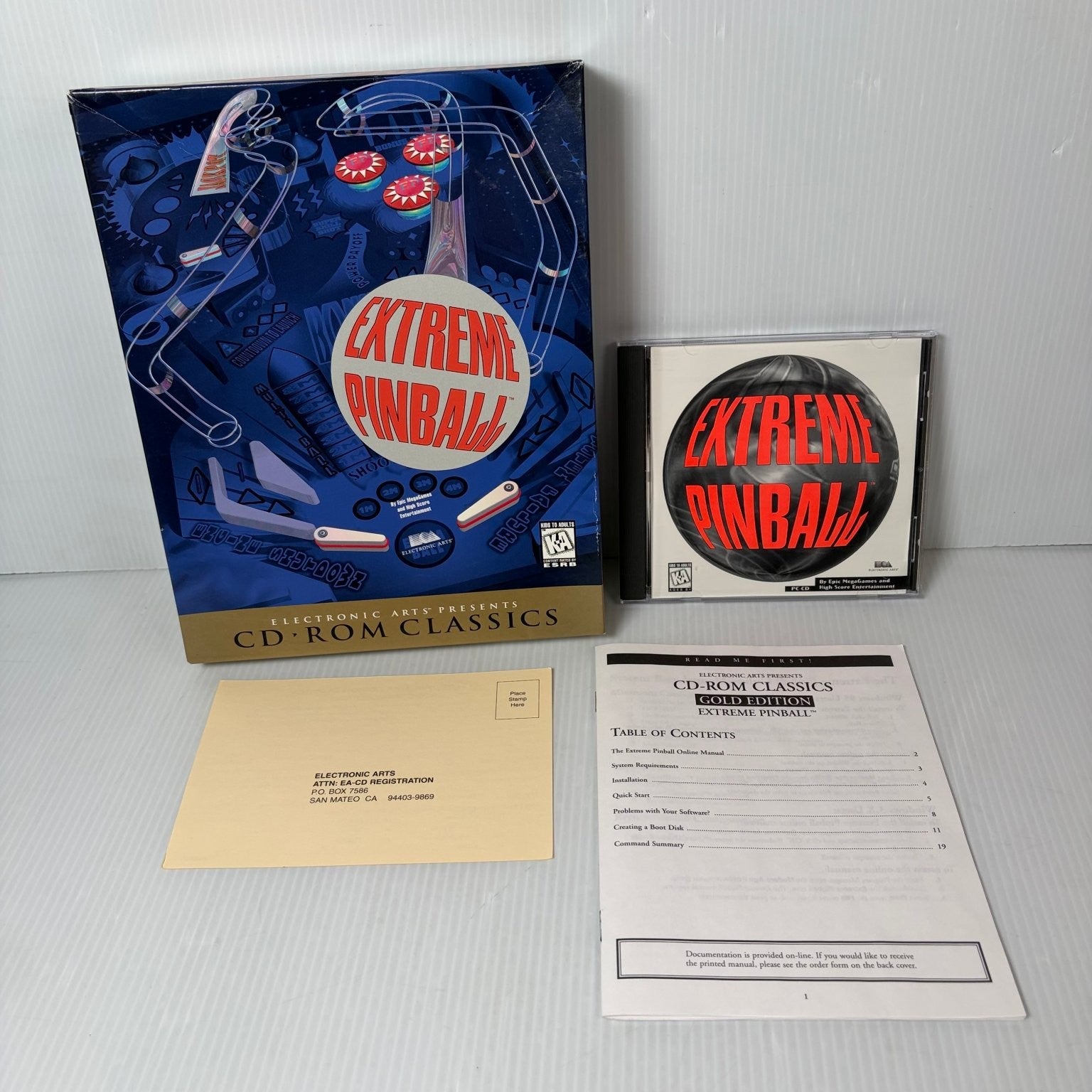 Extreme Pinball Gold Edition Big Box PC CD-ROM Video Game Pinball Complete