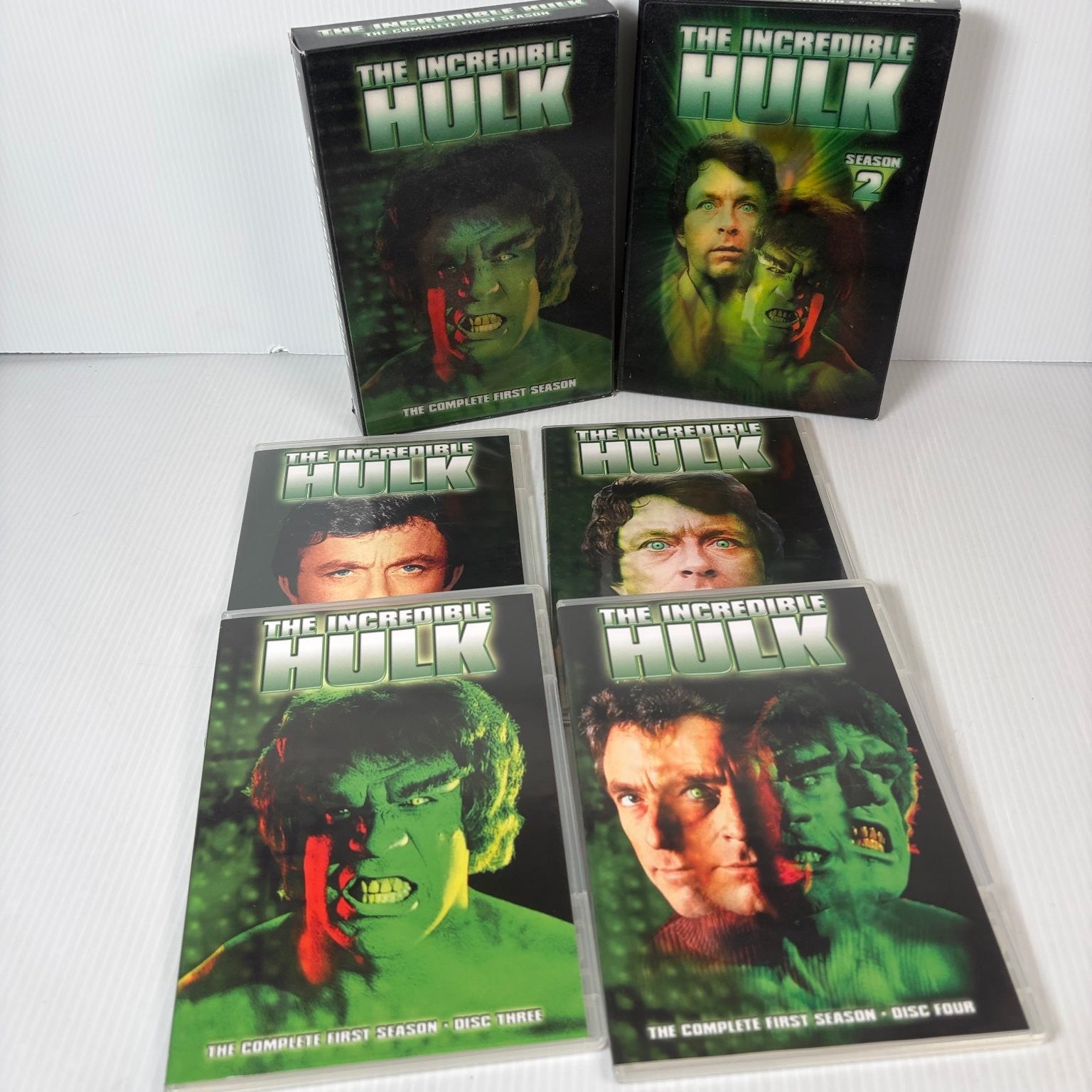 The Incredible Hulk Seasons 1 & 2 DVD Bill Bixby Lou Ferrigno Marvel TV Show